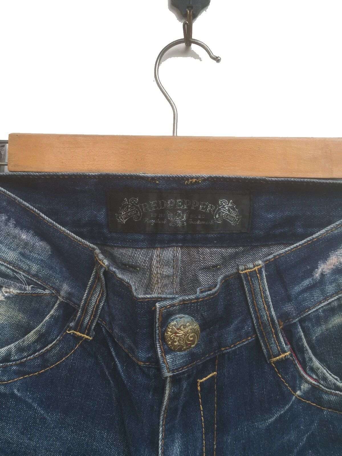 14th Addiction × If Six Was Nine RARE RED PEPPER DISTRESSED DENIM NICE DESIGN Size US 32 / EU 48 - 6 Thumbnail