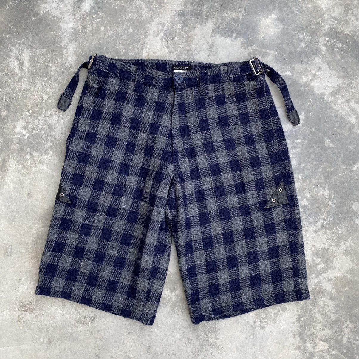 20471120 × Beauty Beast × Japanese Brand SAMPLE Milkboy Wool Plaid Short Pants Size US 30 / EU 46 - 1 Thumbnail