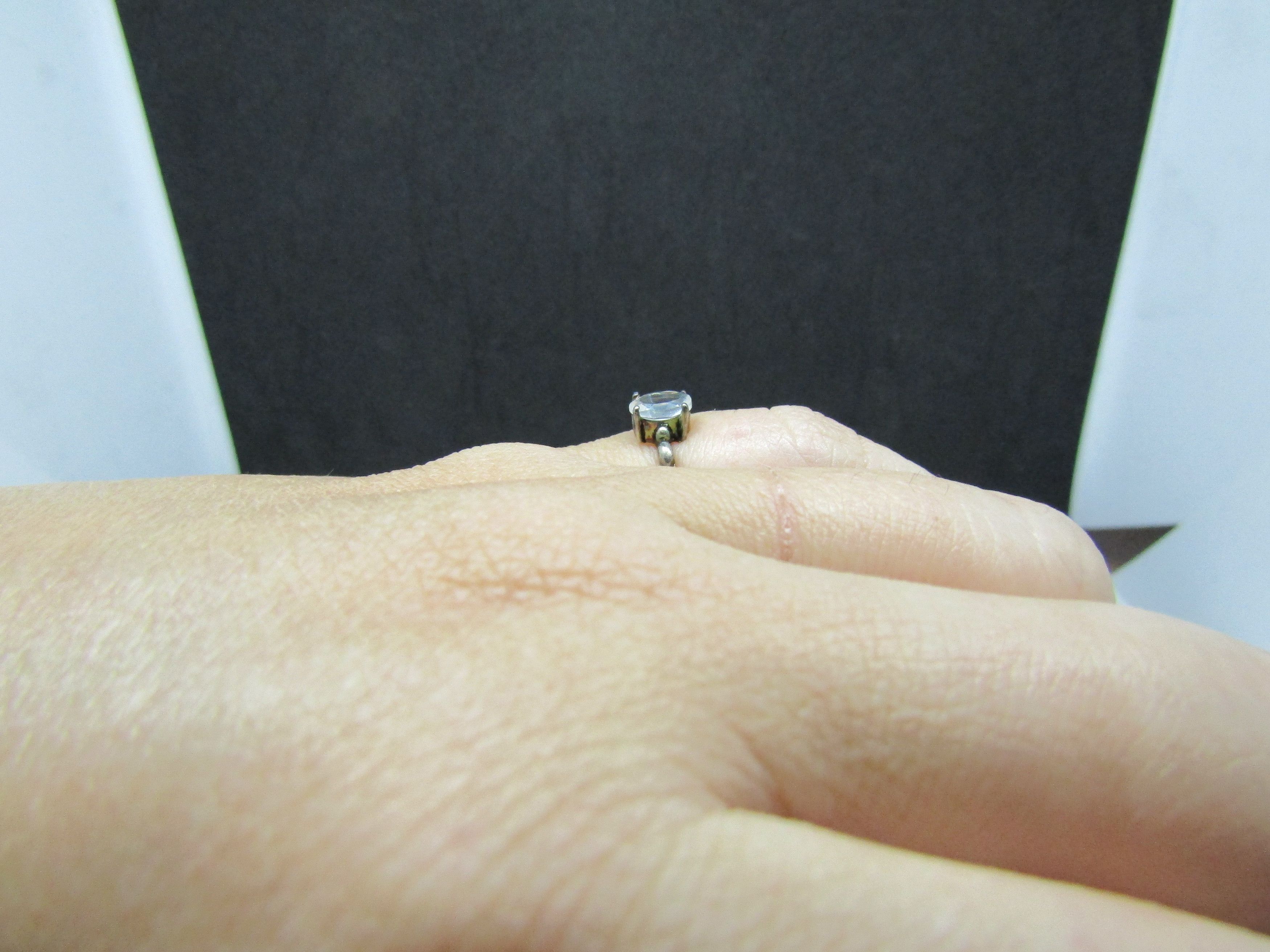 Jewelry Clear Cz Tibetan Silver ring - Size 5.5 Size ONE SIZE - 4 Thumbnail