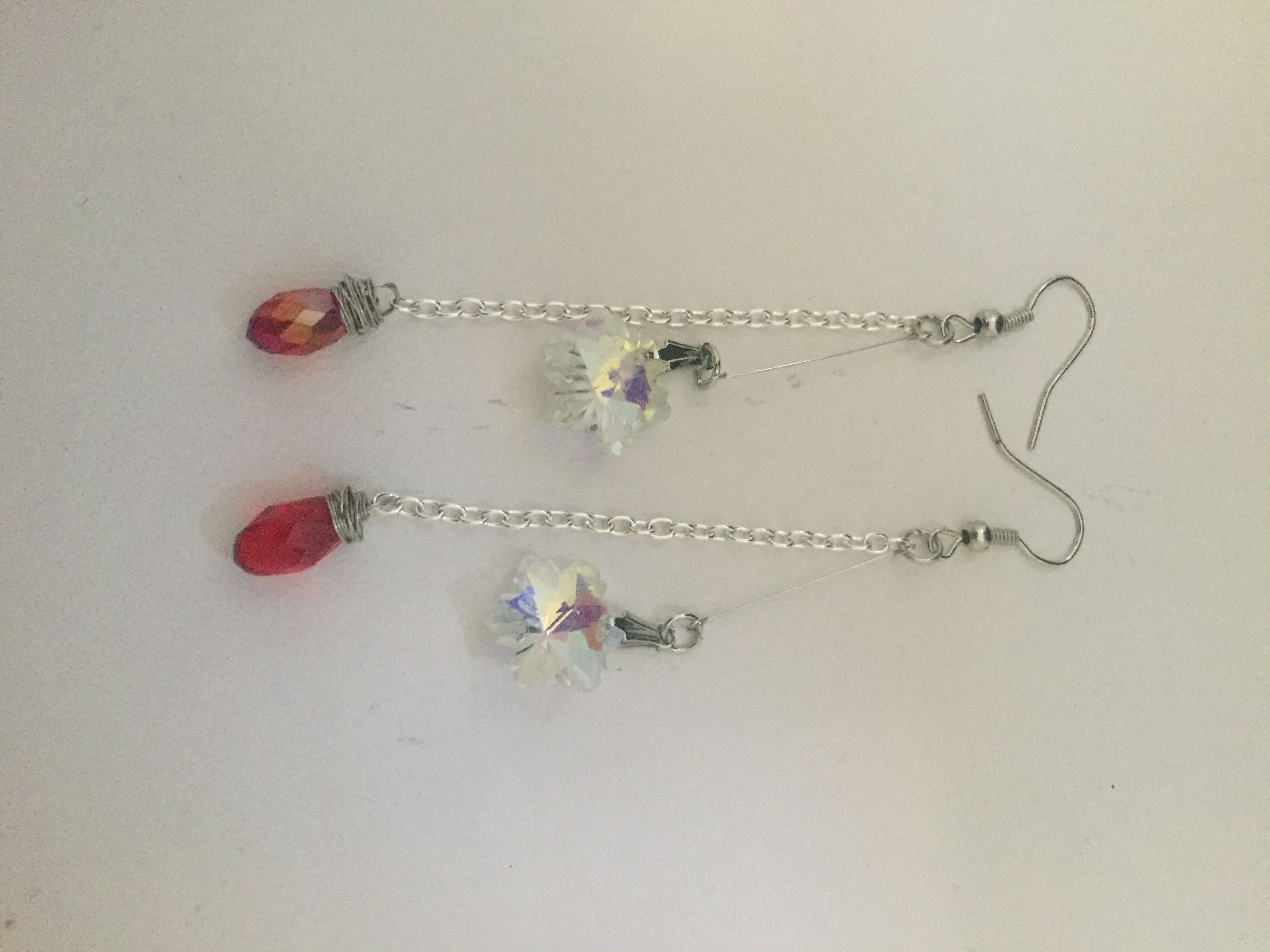 Handmade Crystal beads drop dangle earrings Size ONE SIZE - 4 Thumbnail