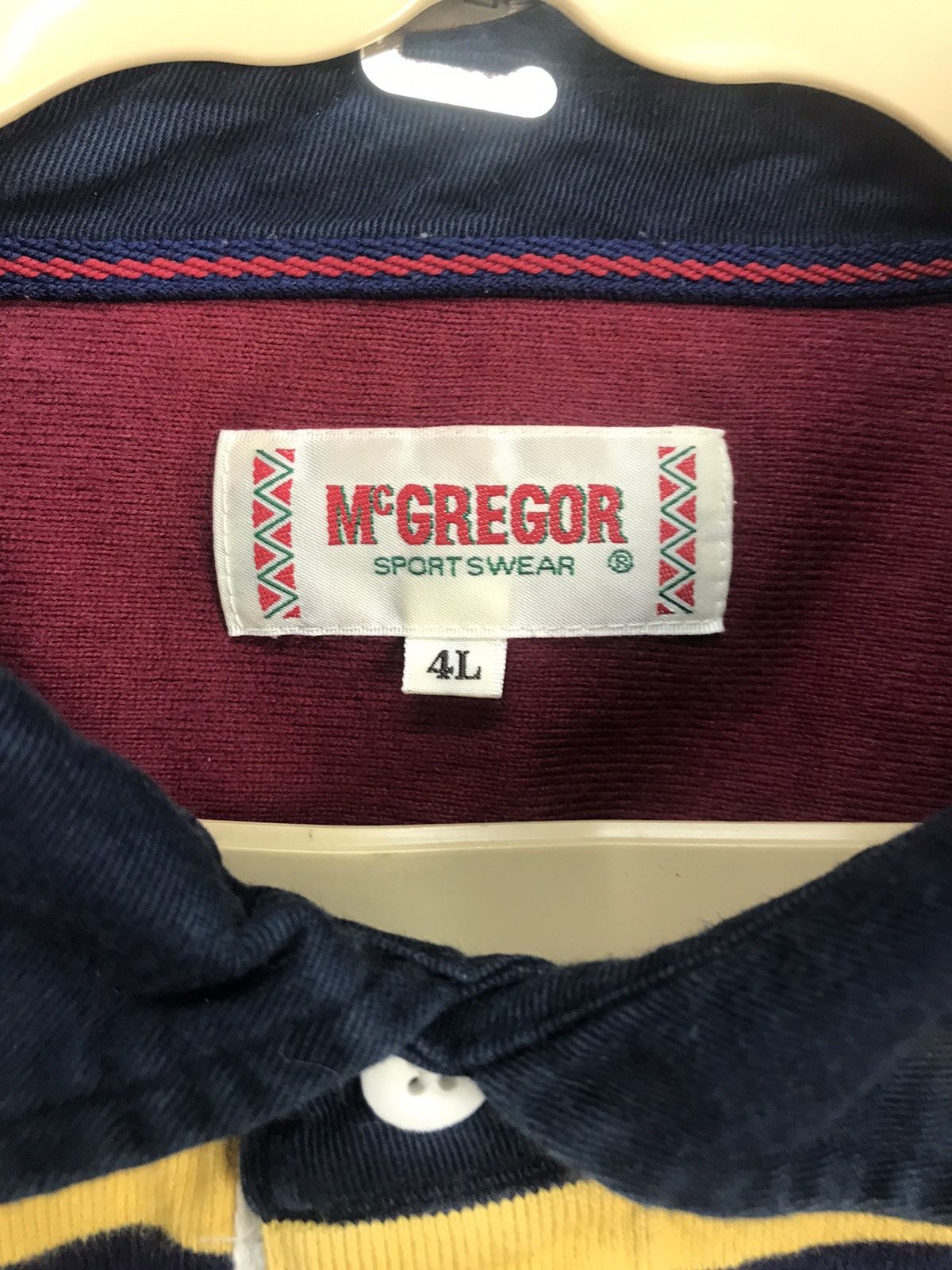 McGregor Mc gregor stripe long sleeve polos shirt Size US XL / EU 56 / 4 - 5 Thumbnail