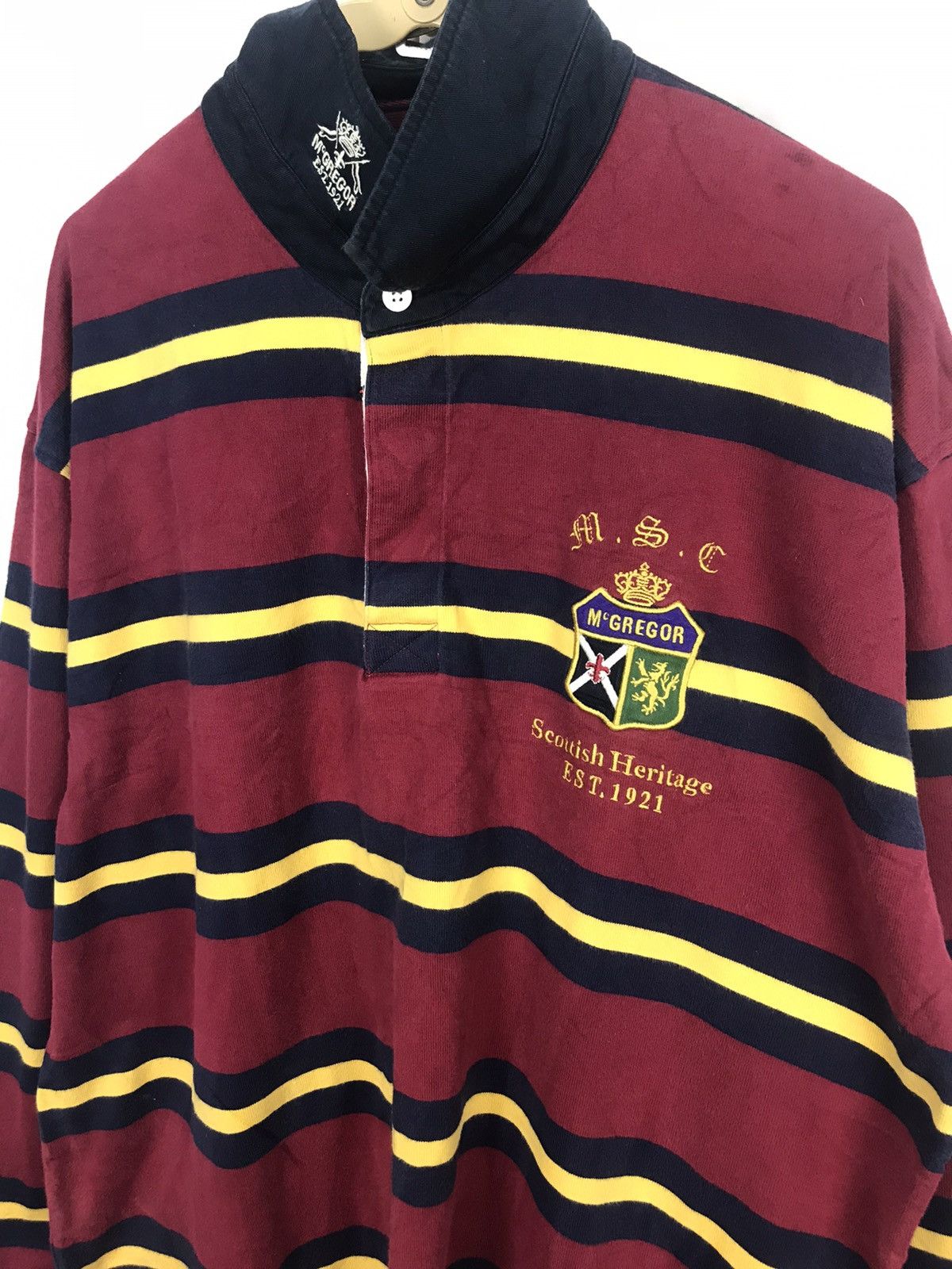 McGregor Mc gregor stripe long sleeve polos shirt Size US XL / EU 56 / 4 - 4 Thumbnail