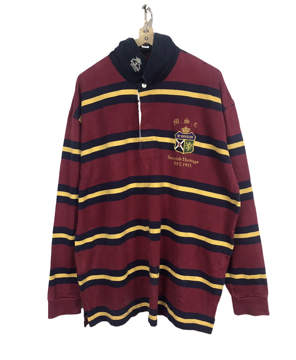 McGregor Mc gregor stripe long sleeve polos shirt Size US XL / EU 56 / 4 - 2 Thumbnail