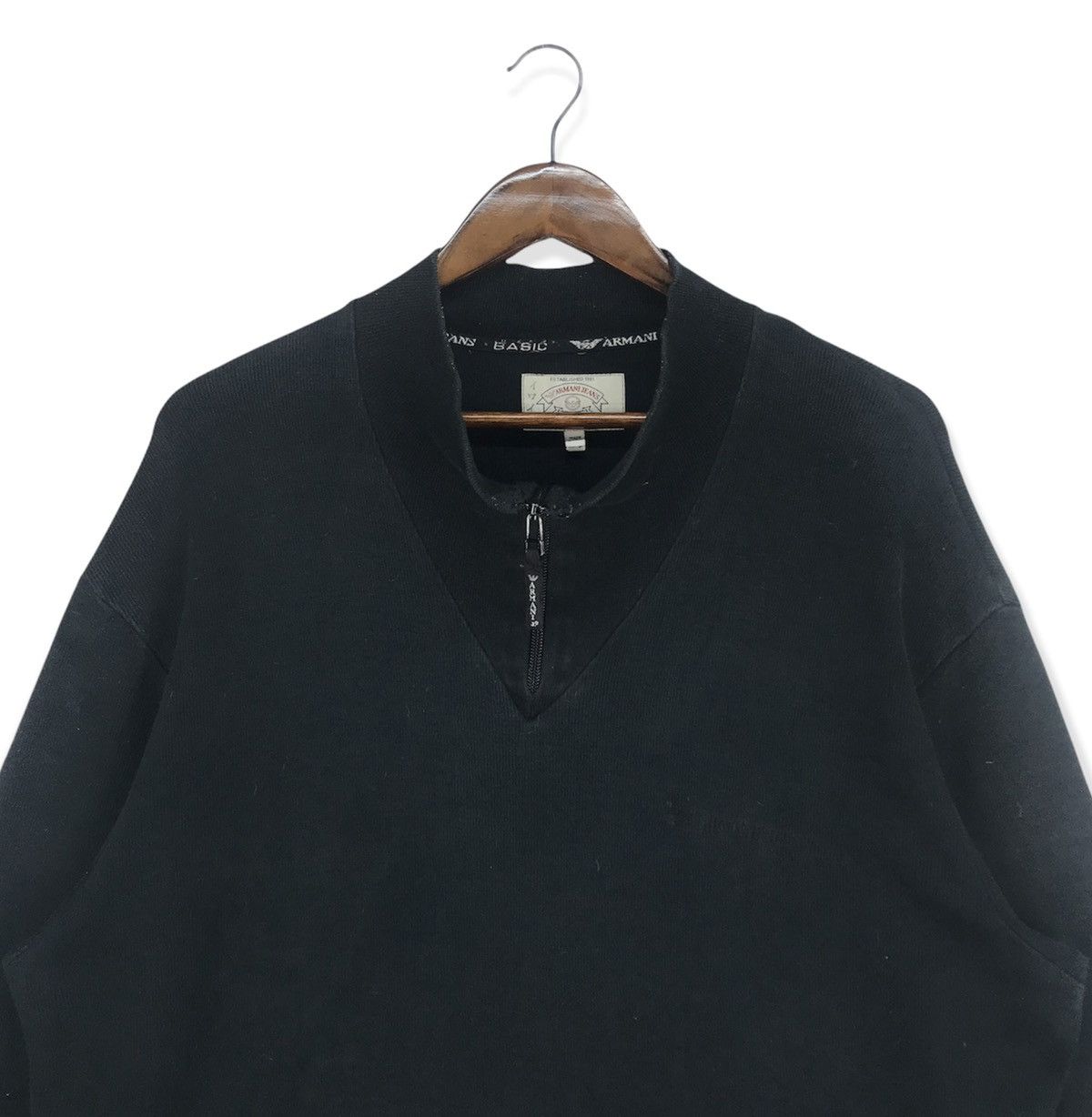 Armani Vintage Armani Jeans Half Zip Sweatshirt Size US L / EU 52-54 / 3 - 2 Thumbnail