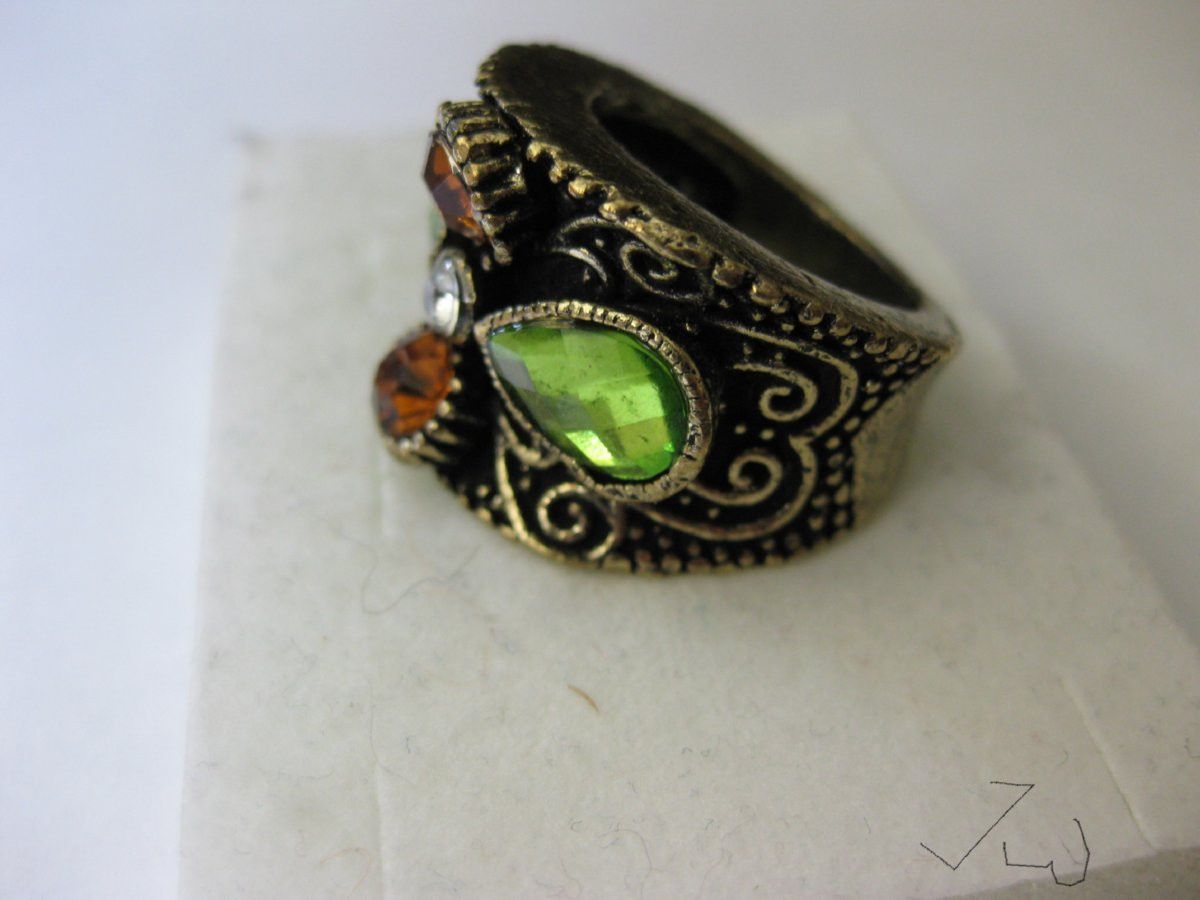 Jewelry 5 CZs Bronze Ring - Size 6.25 Size ONE SIZE - 2 Thumbnail