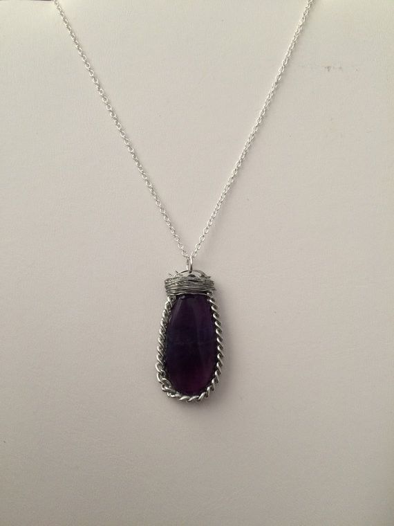 Handmade Rainbow fluorite drop Chain necklace Size ONE SIZE - 1 Thumbnail