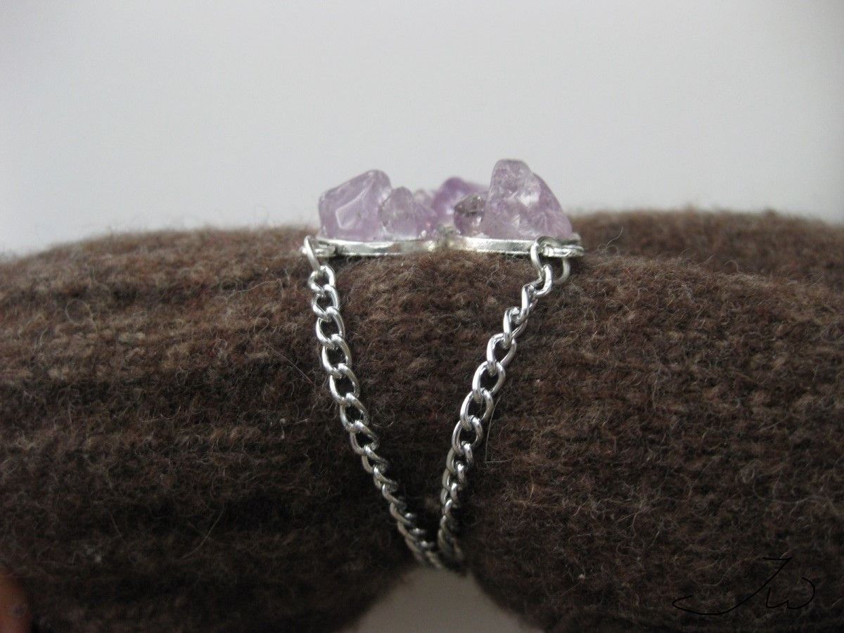 Handmade × Jewelry Amethyst Chips Chain Bracelet Size ONE SIZE - 5 Thumbnail