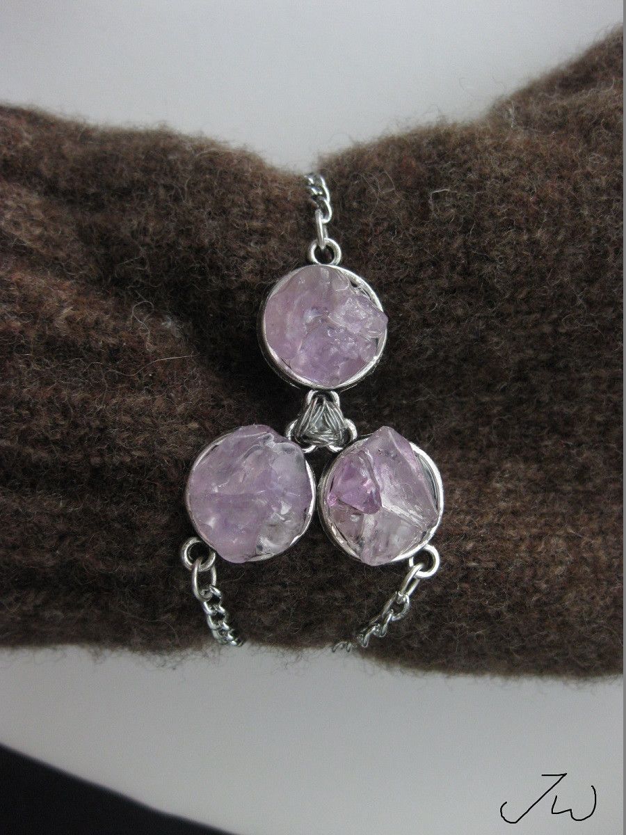 Handmade × Jewelry Amethyst Chips Chain Bracelet Size ONE SIZE - 4 Thumbnail