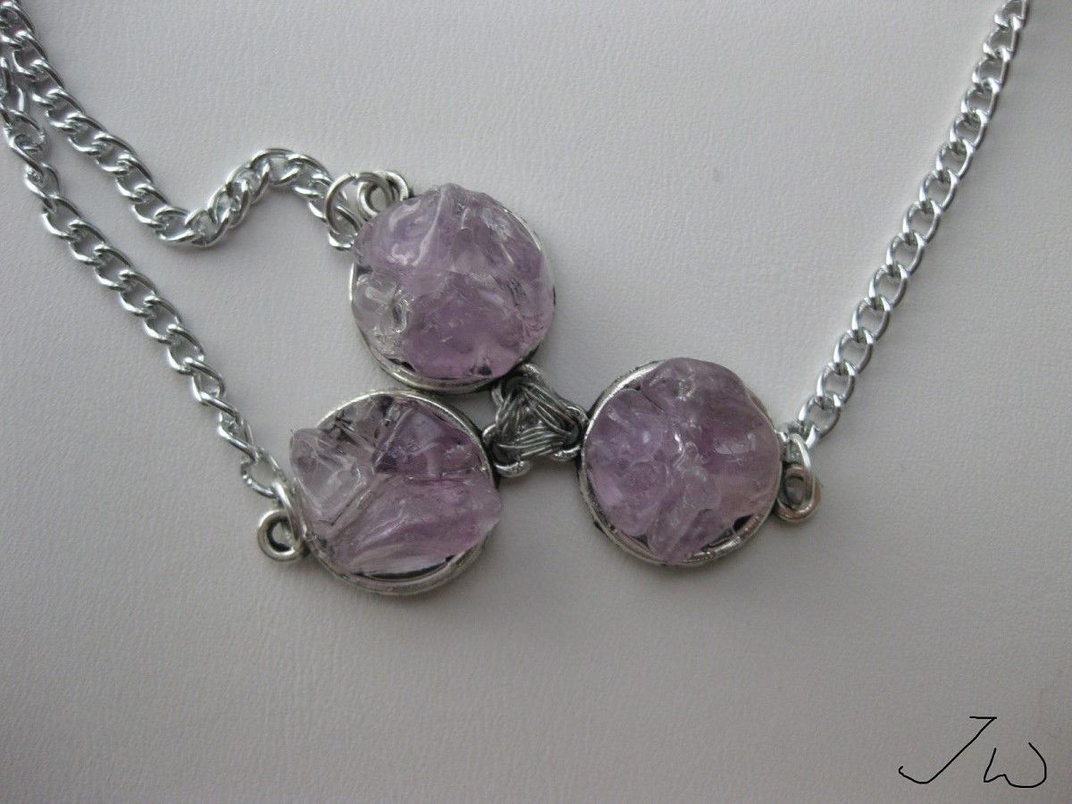 Handmade × Jewelry Amethyst Chips Chain Bracelet Size ONE SIZE - 3 Thumbnail