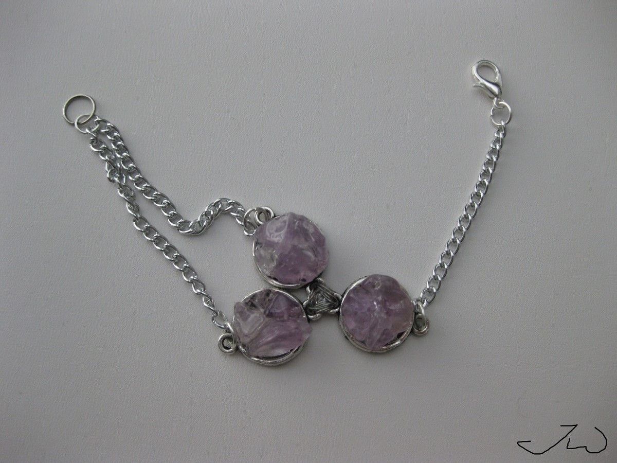 Handmade × Jewelry Amethyst Chips Chain Bracelet Size ONE SIZE - 2 Thumbnail