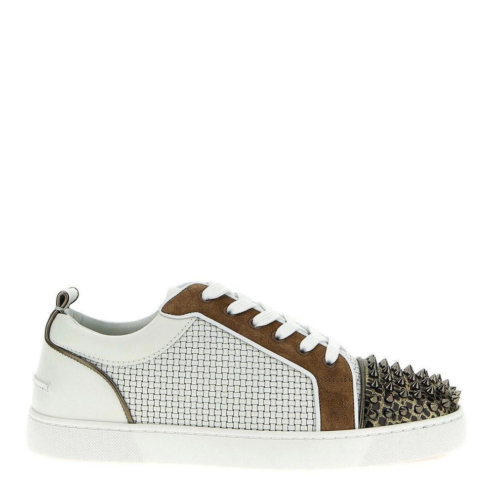 Christian Louboutin 41 Fun Louis Junior Spikes Flat Sneakers CL-1203P-0007