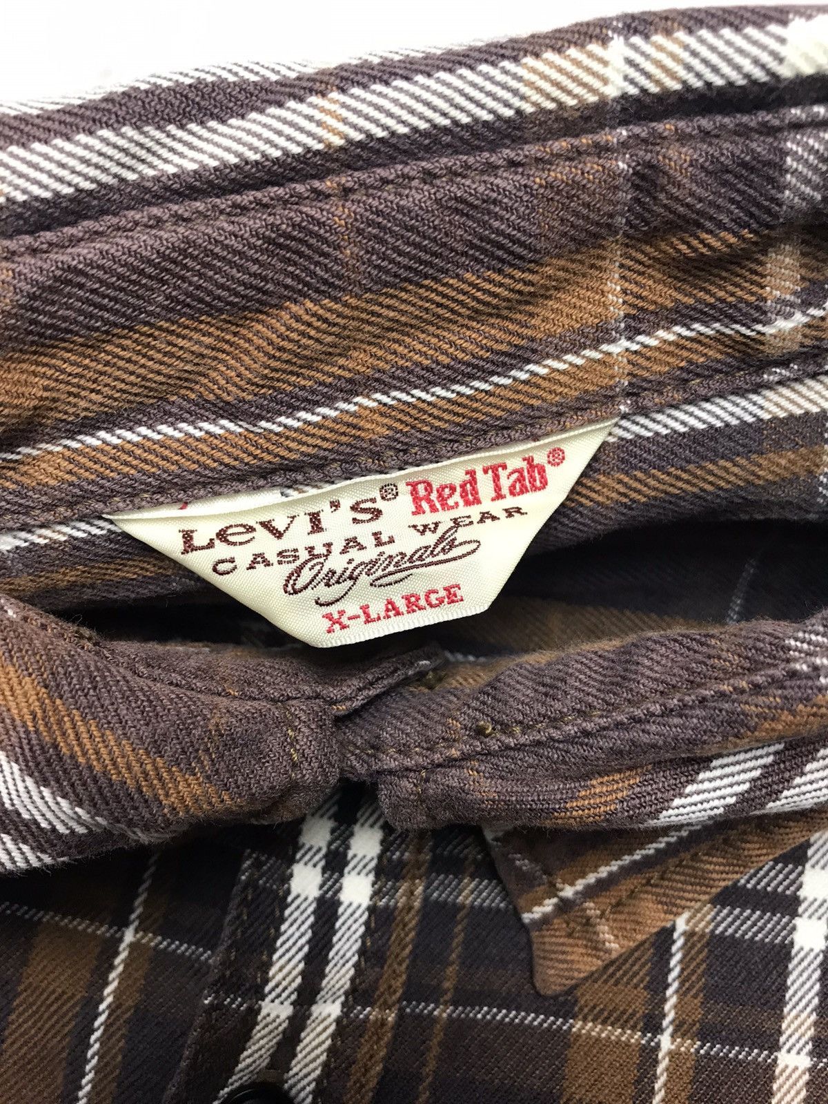 Levi's × Levi's Vintage Clothing × Vintage Levi’s Red Tab Casual Wear Flannel Shirt Size US XL / EU 56 / 4 - 6 Thumbnail