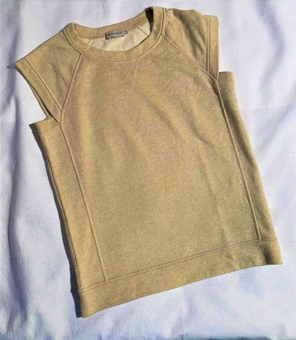 image of Vintage Moncler Gold Sleeveless Sweater Maglia Girocollo, Men's (Size Small)