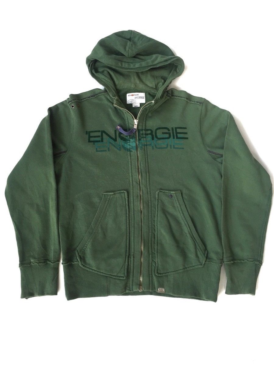 Energie SICK🔥OG Energie 🇮🇹 Spell Out ™️ Logo Hoodie Zipper Sweater Size US M / EU 48-50 / 2 - 2 Thumbnail