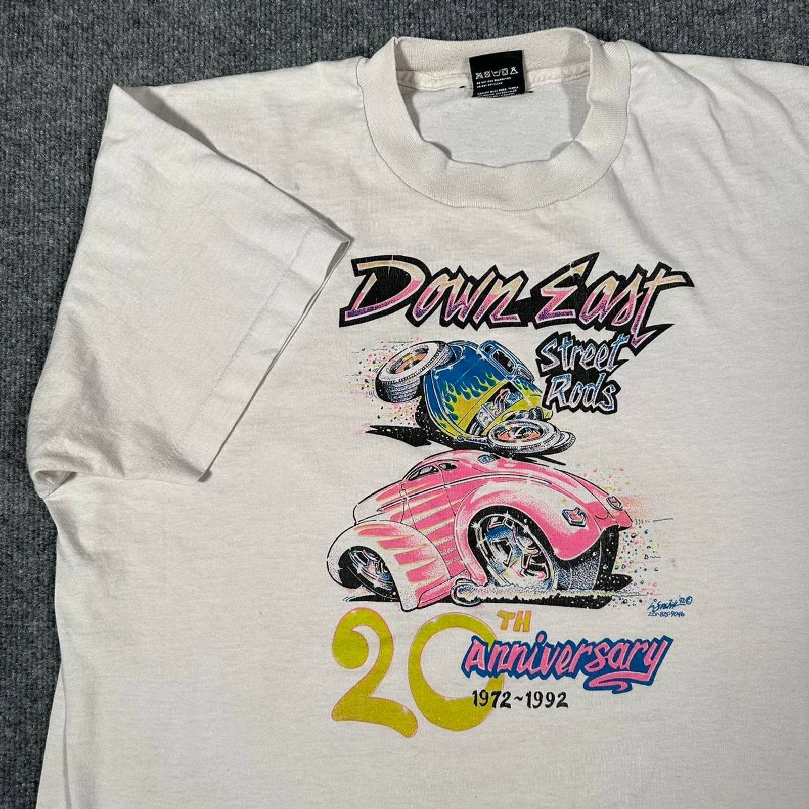 ~90'S JOCKEY Art T-shirt Men's XL Vintage unclear white type Vintage Second Hand