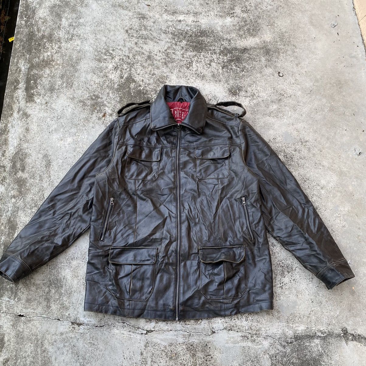 Genuine Leather × Vintage Steals🔥Vintage River Multi Pocket Leather Jacket Size US XL / EU 56 / 4 - 1 Thumbnail