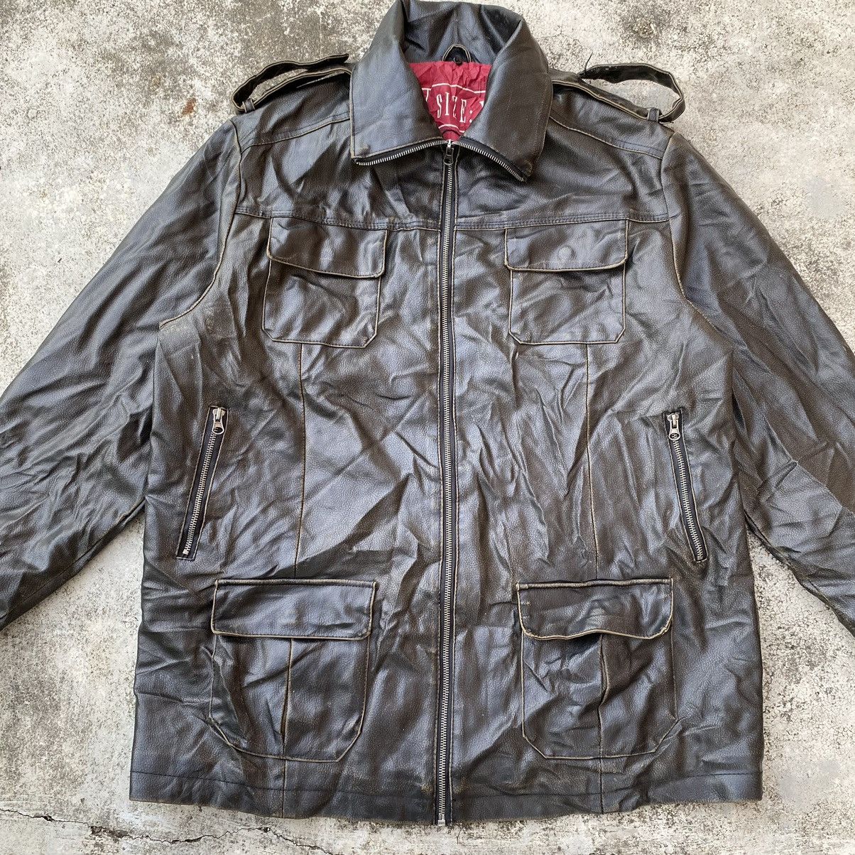 Genuine Leather × Vintage Steals🔥Vintage River Multi Pocket Leather Jacket Size US XL / EU 56 / 4 - 2 Thumbnail