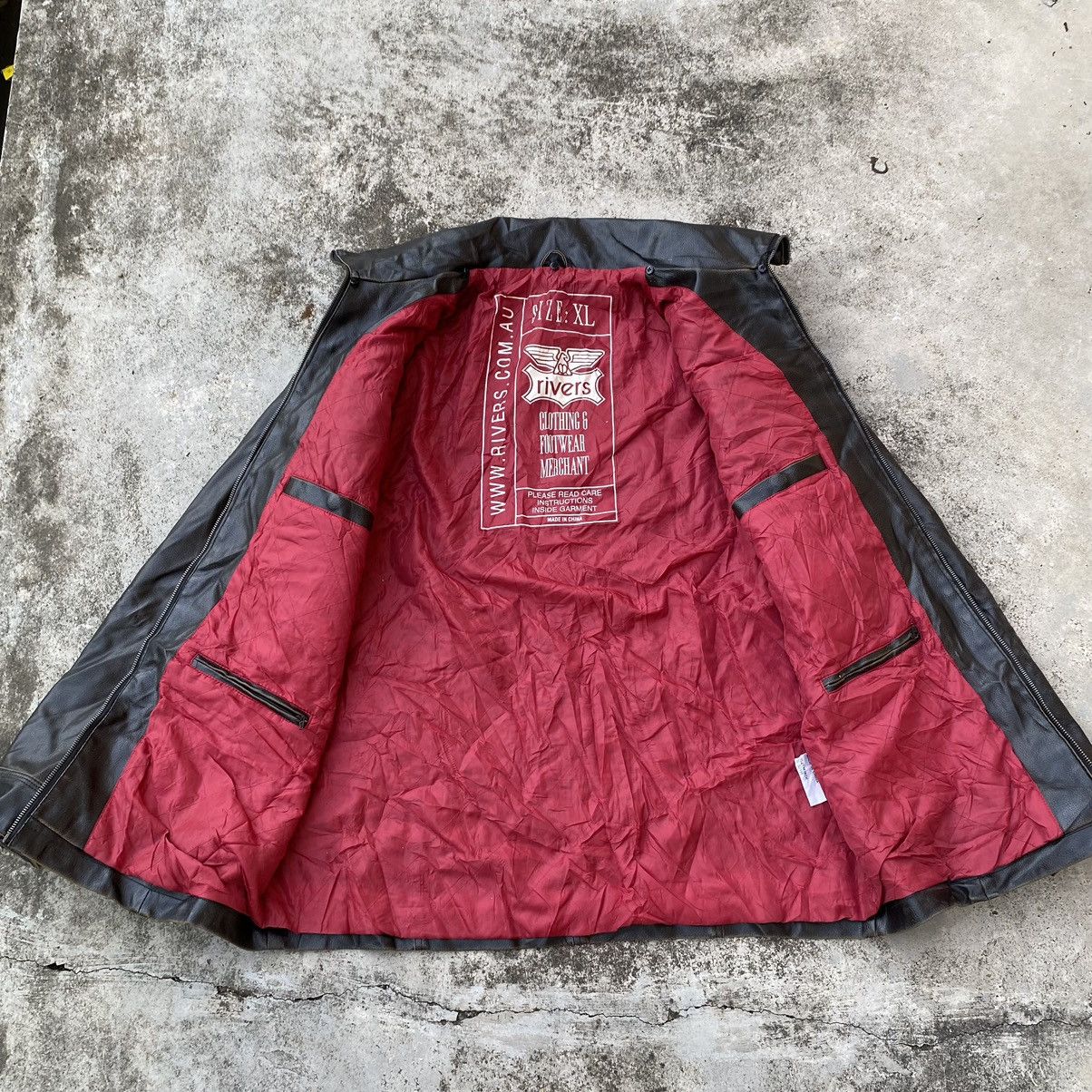 Genuine Leather × Vintage Steals🔥Vintage River Multi Pocket Leather Jacket Size US XL / EU 56 / 4 - 7 Thumbnail