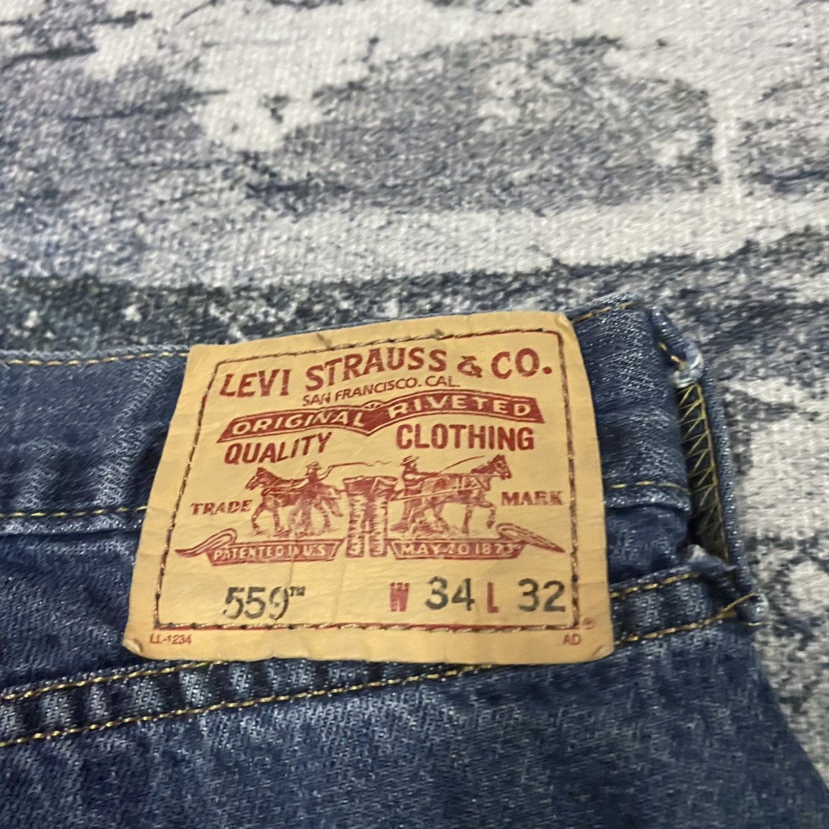 Levi's × Vintage Vintage Levis 559 Relaxed Straigh Denim Jeans Size US 34 / EU 50 - 11 Thumbnail
