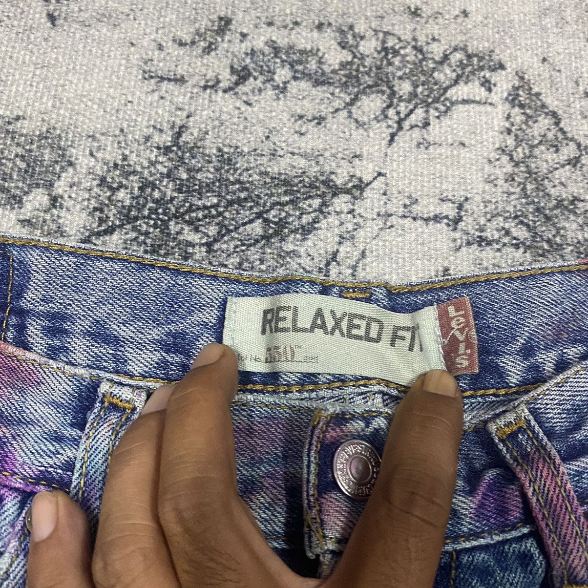 Levi's × Vintage Vintage Levis 550 Splatter Denim Jeans Short Size US 32 / EU 48 - 5 Thumbnail