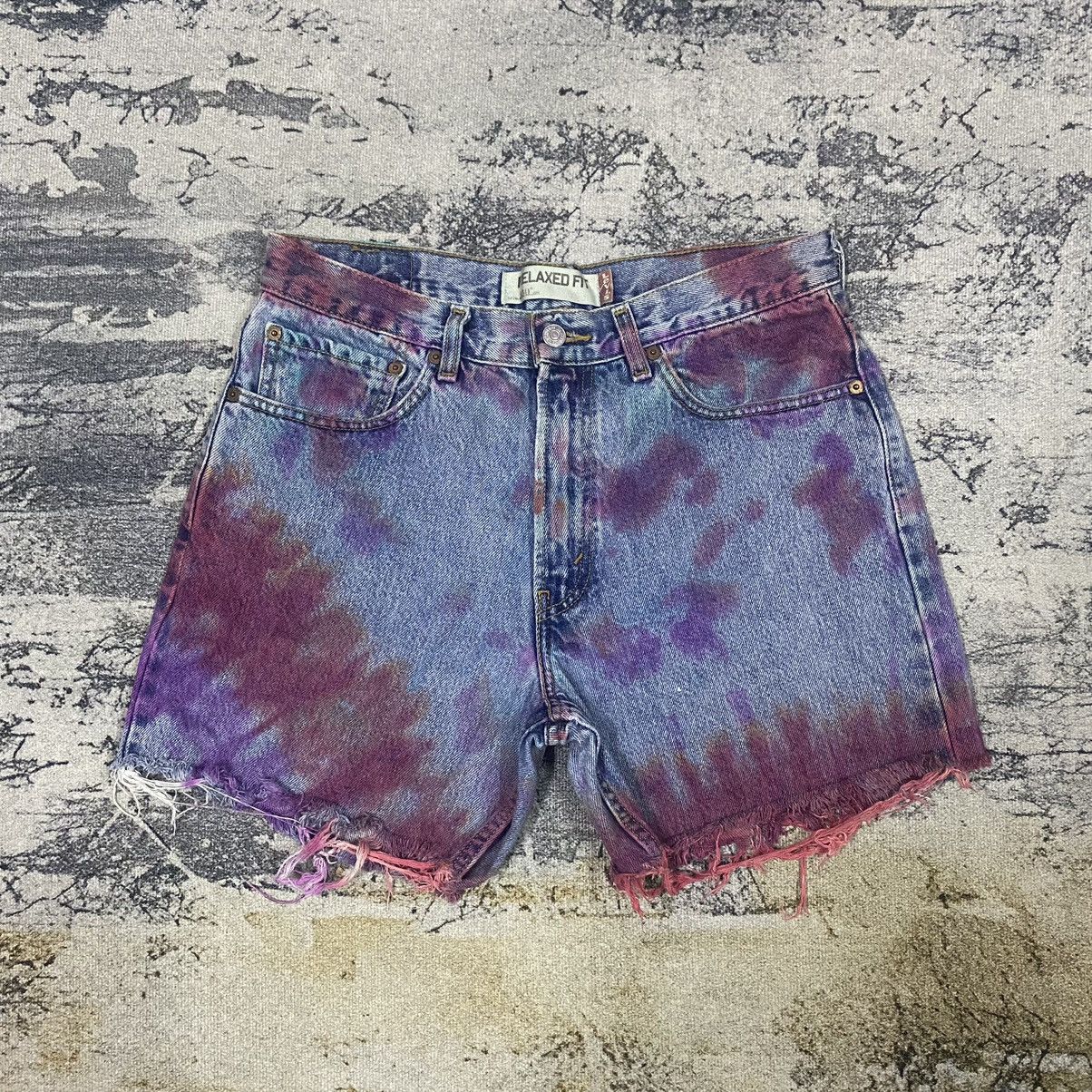 Levi's × Vintage Vintage Levis 550 Splatter Denim Jeans Short Size US 32 / EU 48 - 1 Thumbnail