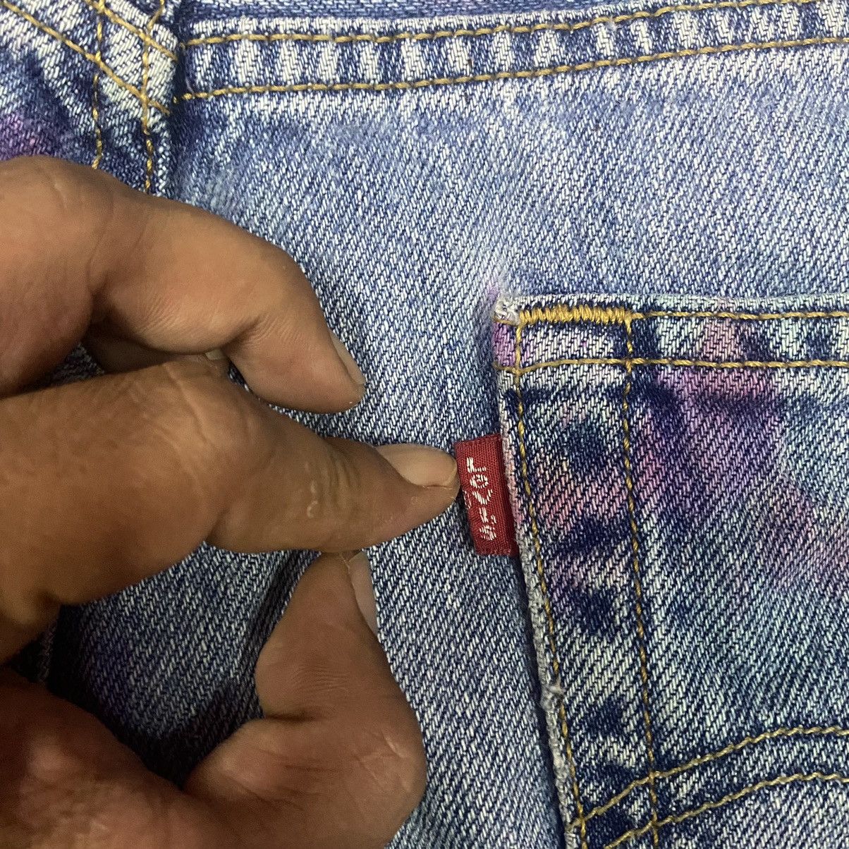 Levi's × Vintage Vintage Levis 550 Splatter Denim Jeans Short Size US 32 / EU 48 - 9 Thumbnail