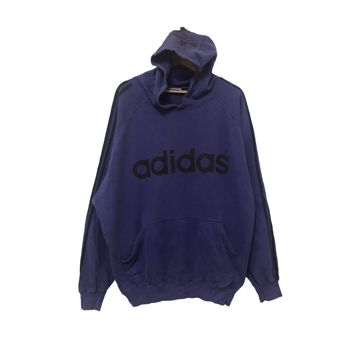 Adidas Vintage Adidas Hoodie Streetwear Big Trefoil Adidas Hoodie Size US L / EU 52-54 / 3 - 4 Thumbnail