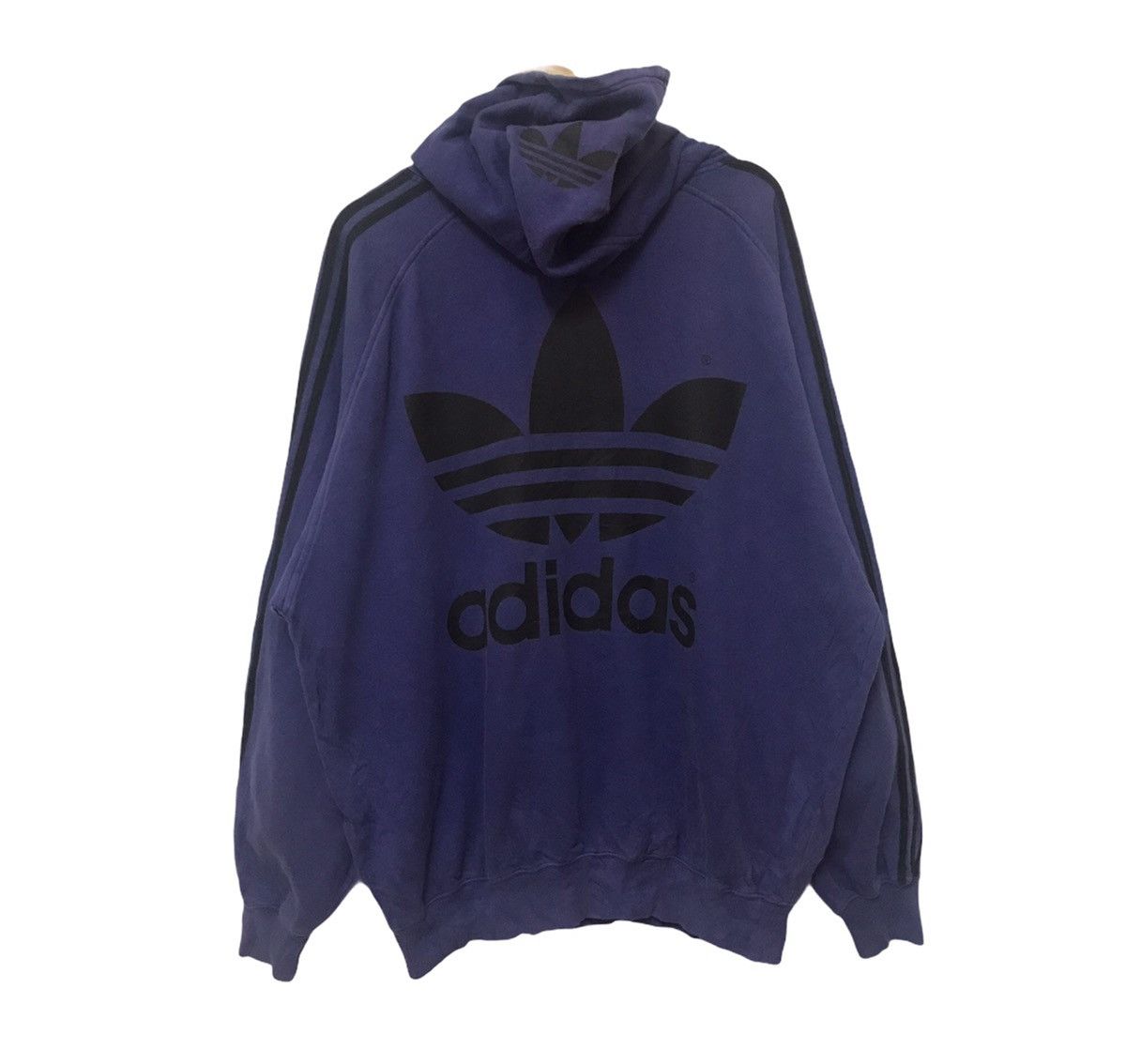 Adidas Vintage Adidas Hoodie Streetwear Big Trefoil Adidas Hoodie Size US L / EU 52-54 / 3 - 2 Thumbnail