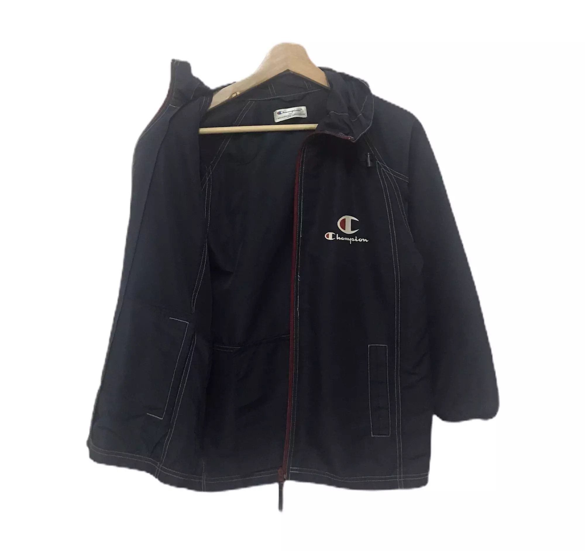 Champion Champion Jacket Hoodie Big SPELL OUT Embroidered Size US M / EU 48-50 / 2 - 2 Thumbnail