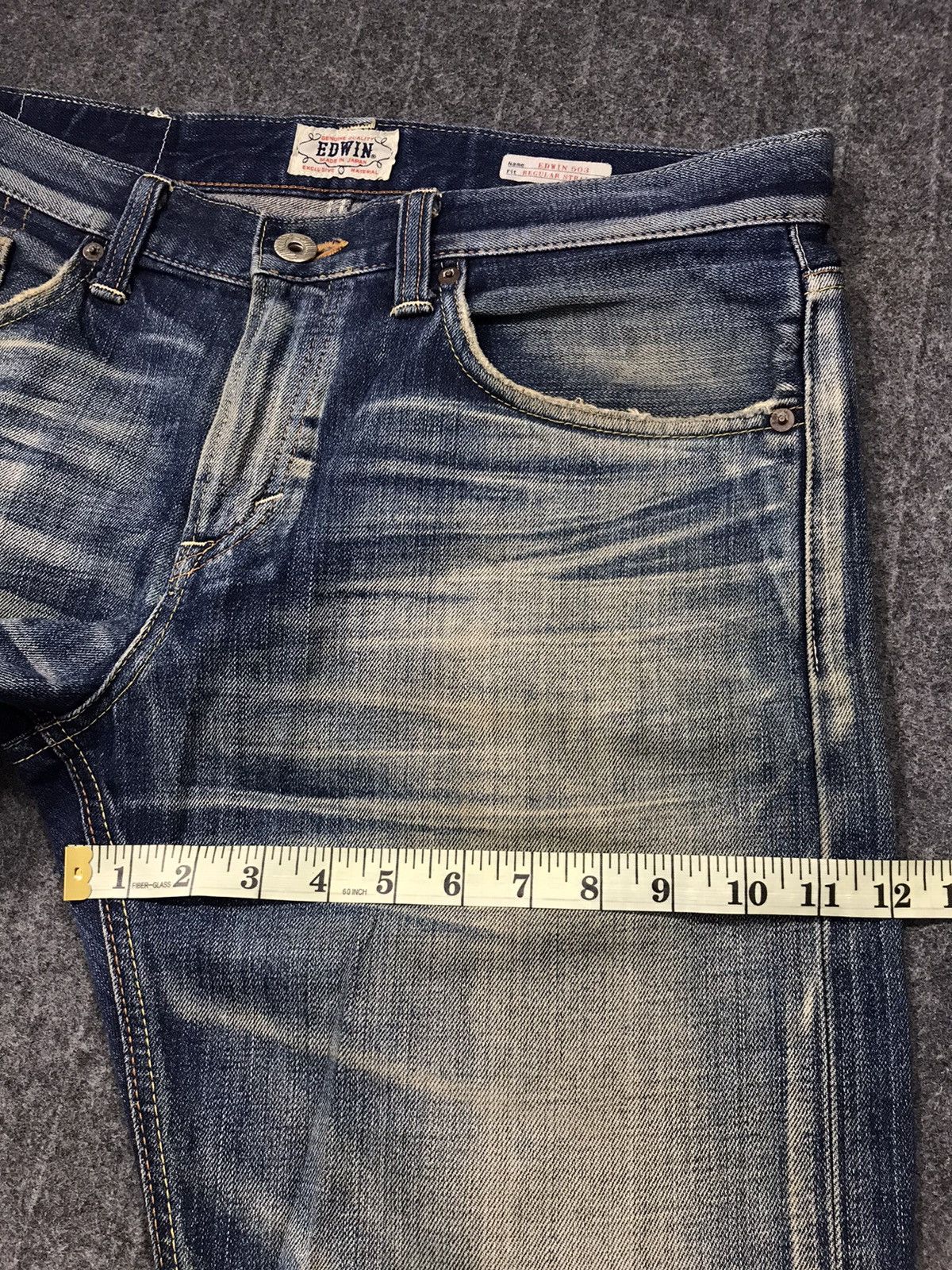 Edwin Edwin Lot 503 Regular Straight Cut Indigo Denim Jeans Size US 32 / EU 48 - 14 Thumbnail