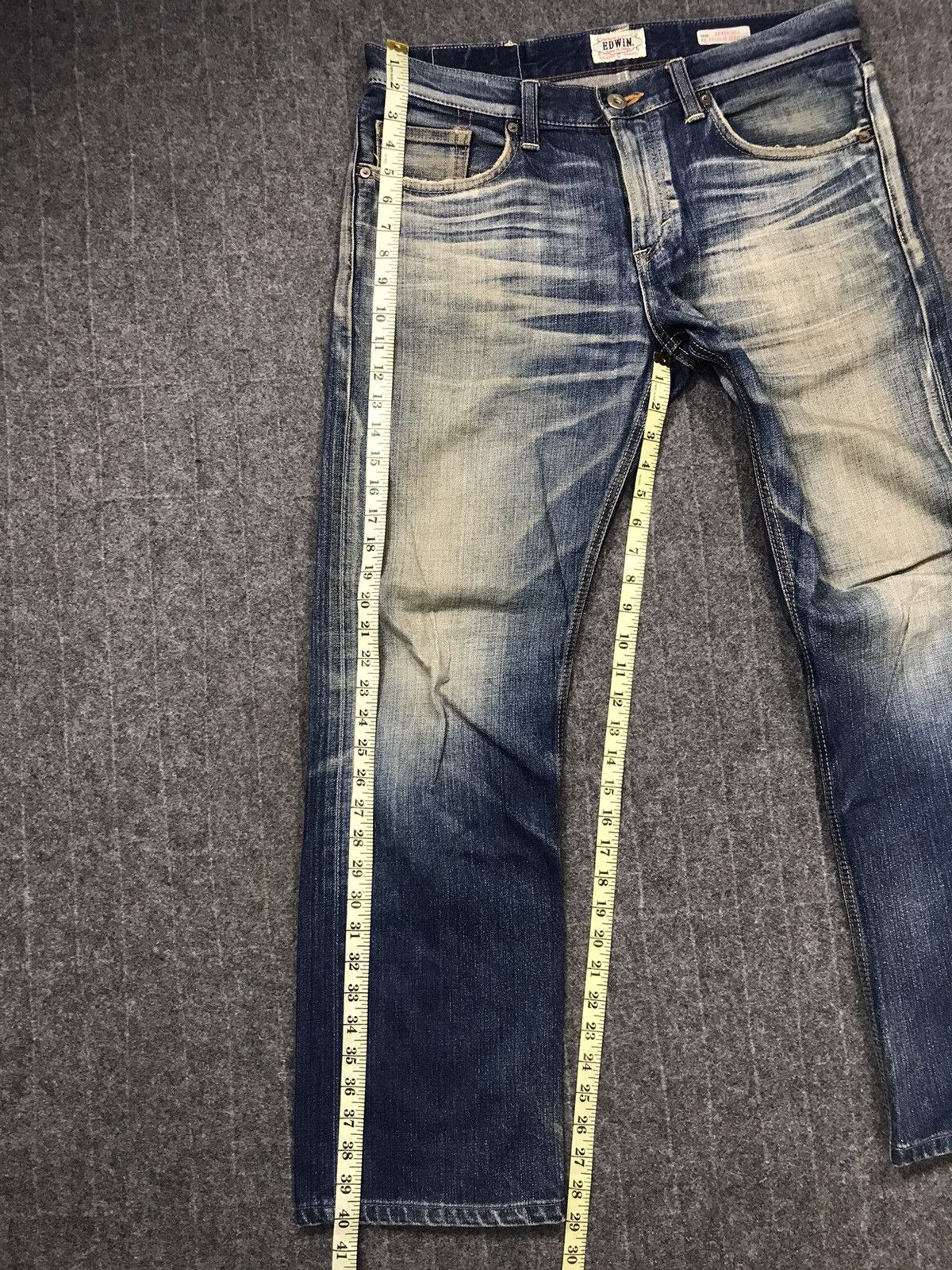 Edwin Edwin Lot 503 Regular Straight Cut Indigo Denim Jeans Size US 32 / EU 48 - 13 Thumbnail