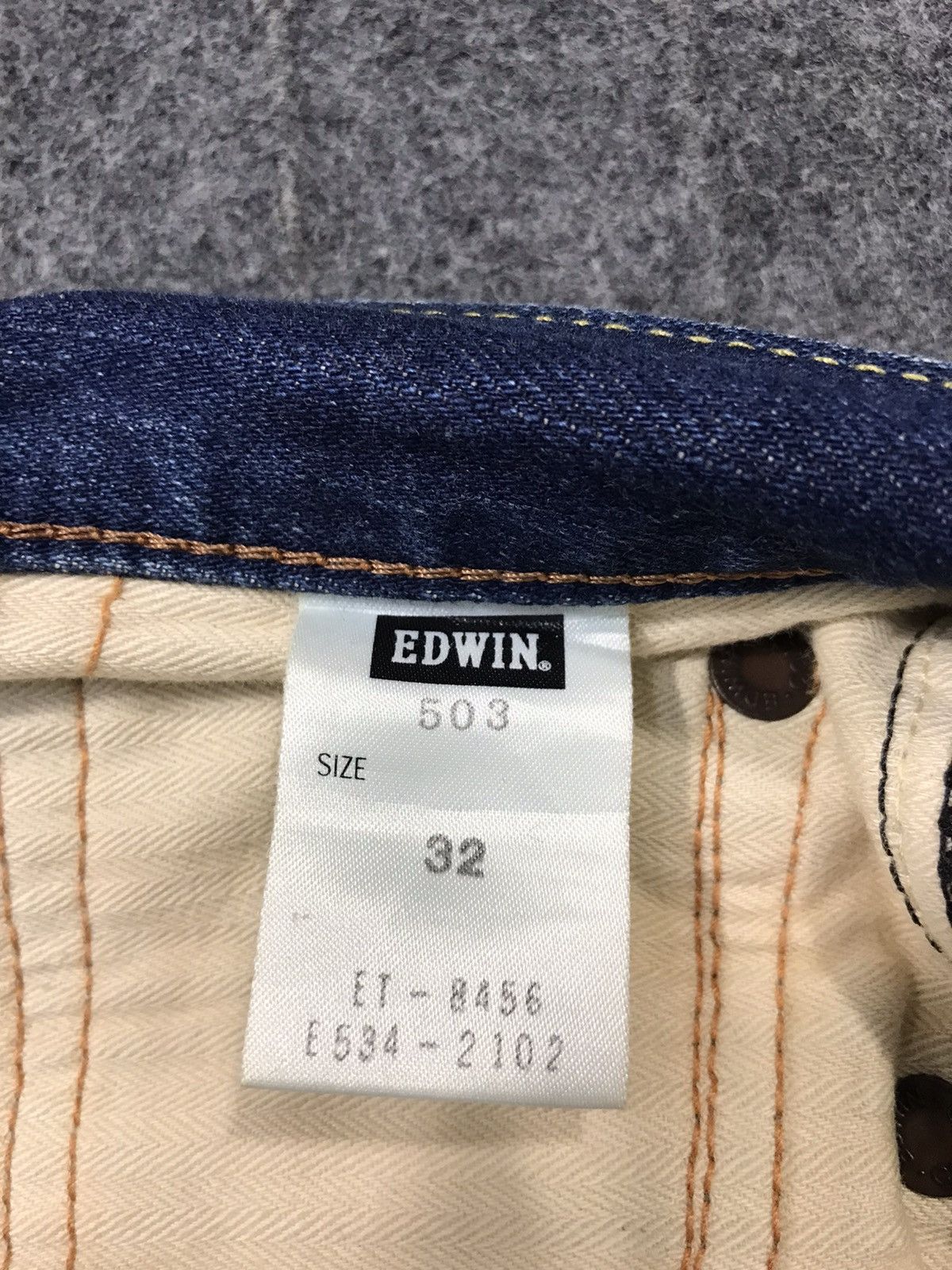 Edwin Edwin Lot 503 Regular Straight Cut Indigo Denim Jeans Size US 32 / EU 48 - 10 Thumbnail