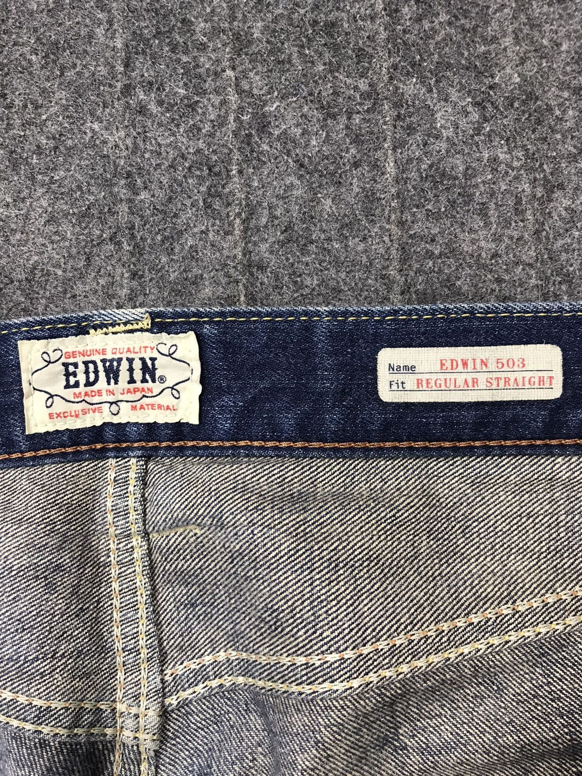 Edwin Edwin Lot 503 Regular Straight Cut Indigo Denim Jeans Size US 32 / EU 48 - 9 Thumbnail