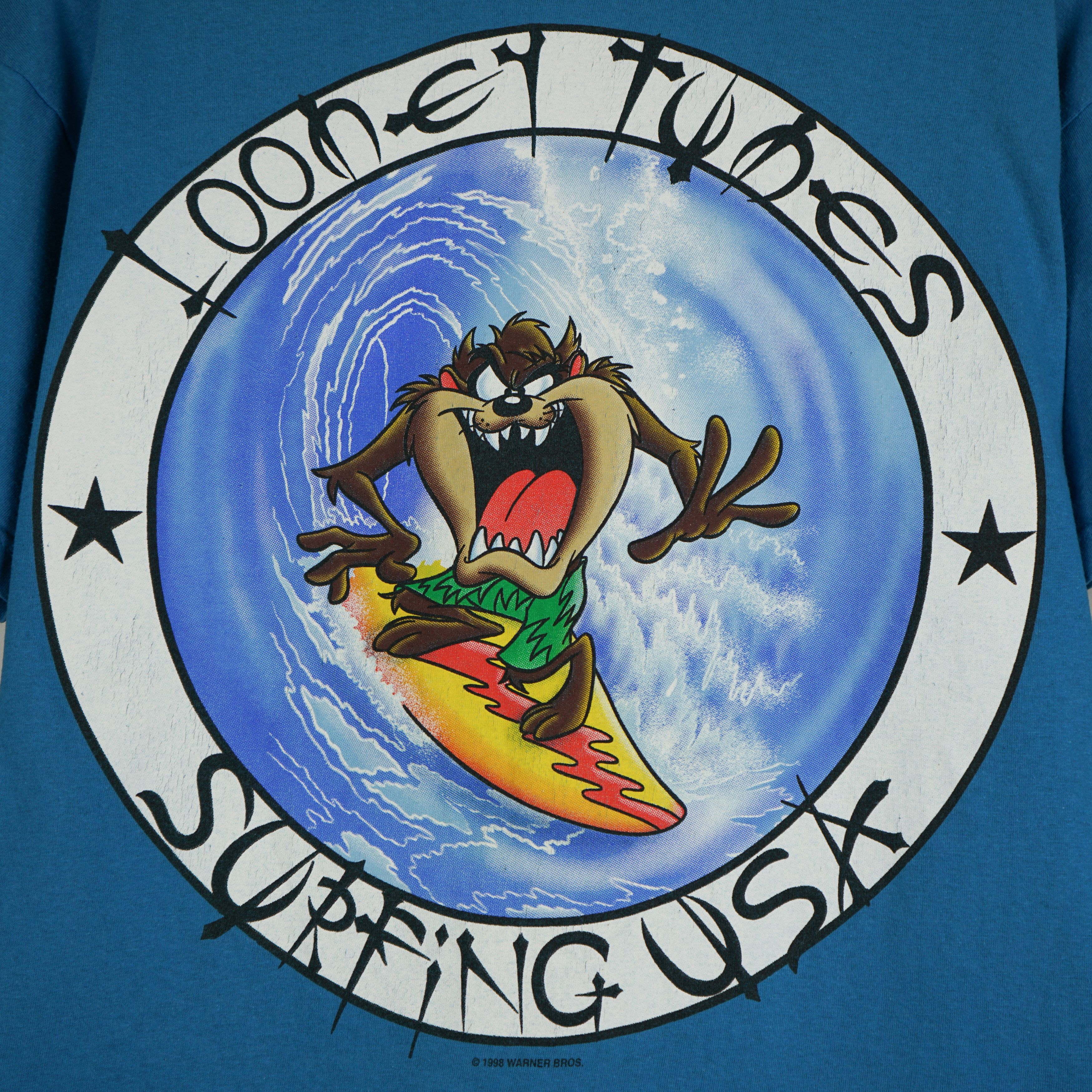 Cartoon Network × Vintage 1998 Tasmanian Devil Taz t-shirt Surfing USA Size US L / EU 52-54 / 3 - 2 Thumbnail