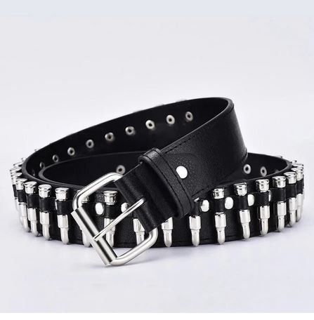 Leather punk belt Size ONE SIZE - 1 Thumbnail