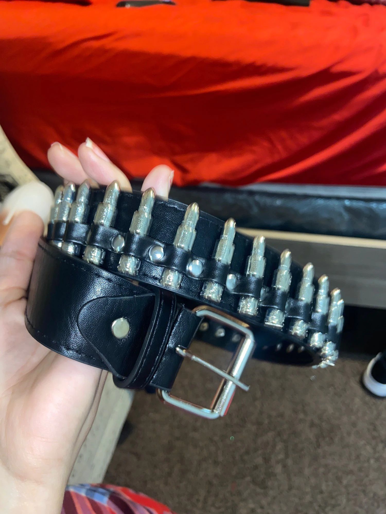 Leather punk belt Size ONE SIZE - 2 Thumbnail