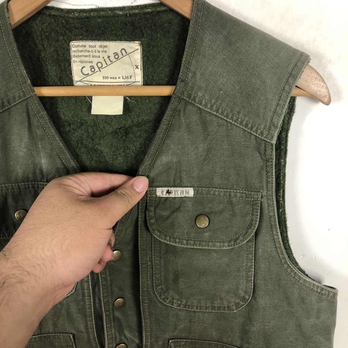 Japanese Brand TACTICAL MULTI POCKET VEST CAPITAN MILITARY DESIGN Size US M / EU 48-50 / 2 - 4 Thumbnail