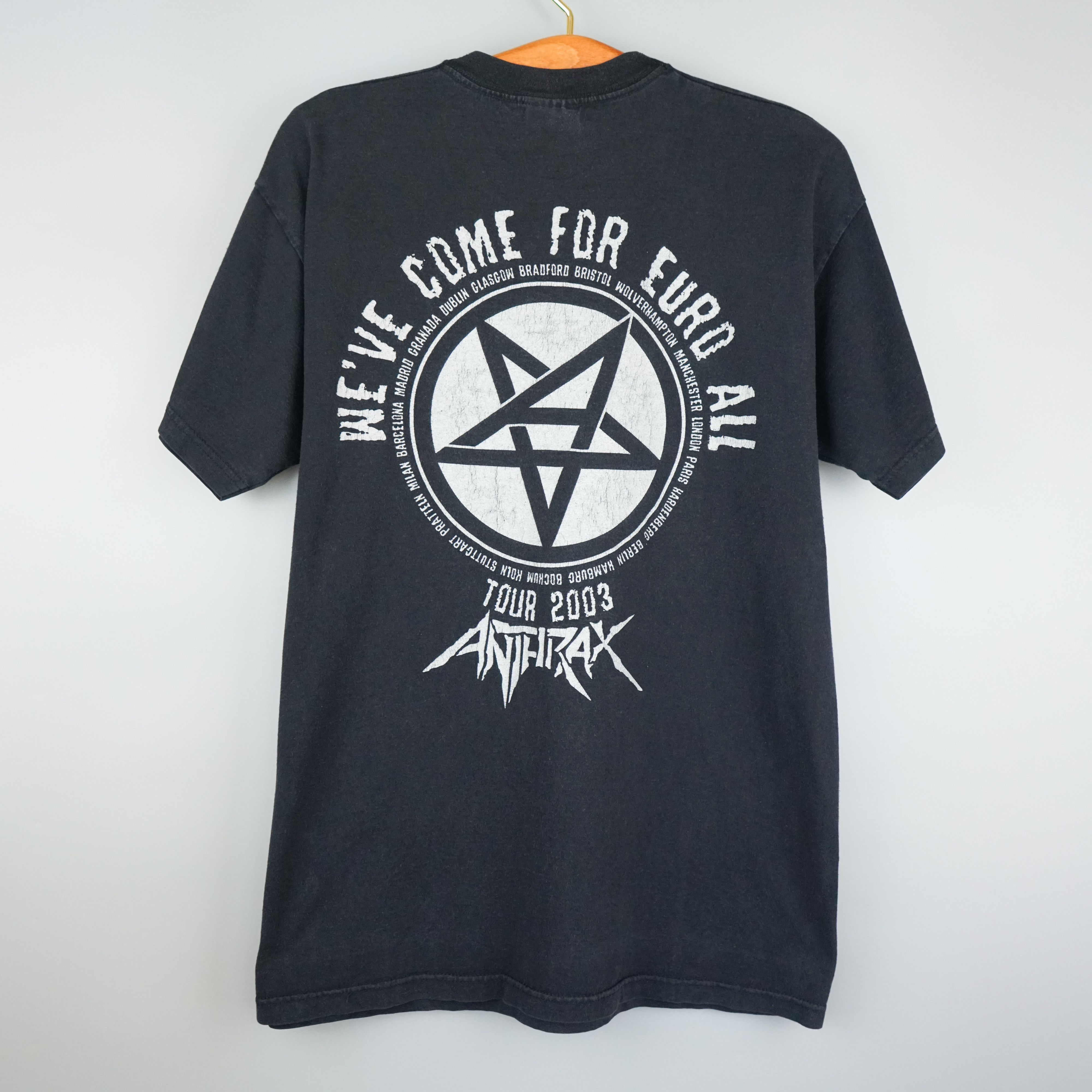 Band Tees × Vintage 2003 Anthrax t shirt 03 tour Size US L / EU 52-54 / 3 - 7 Thumbnail