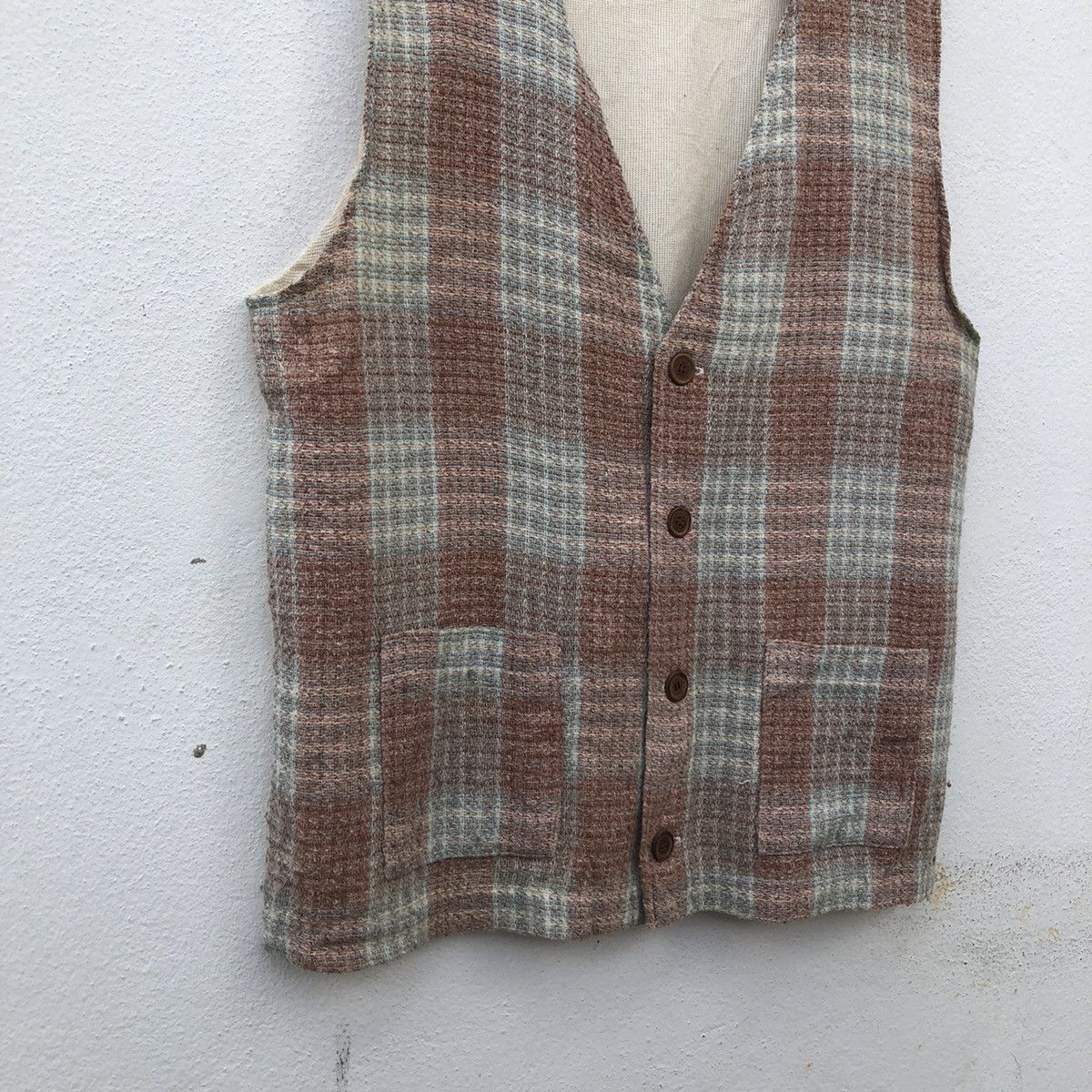 Japanese Brand MODERN GAN BRAND WORKS TARTAN DESIGN TANK TOP SLEEVELESS Size US L / EU 52-54 / 3 - 3 Thumbnail