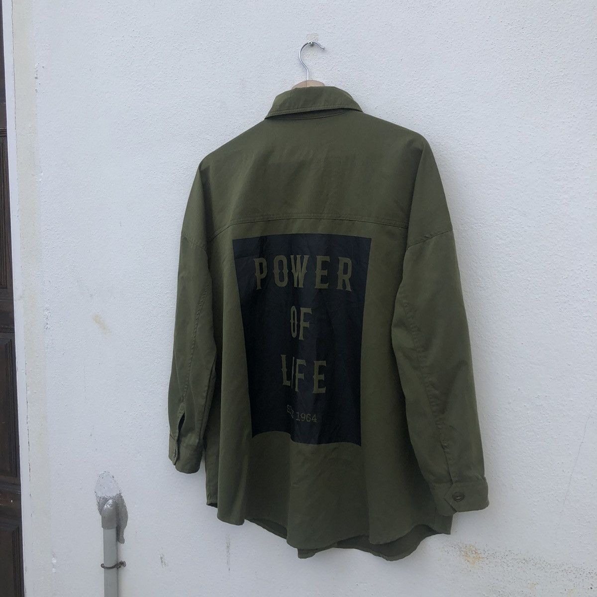 Japanese Brand POWER OF LIFE BIG LOGO BY DOUBLE FOCUS LIGHT JACKET Size US M / EU 48-50 / 2 - 5 Thumbnail