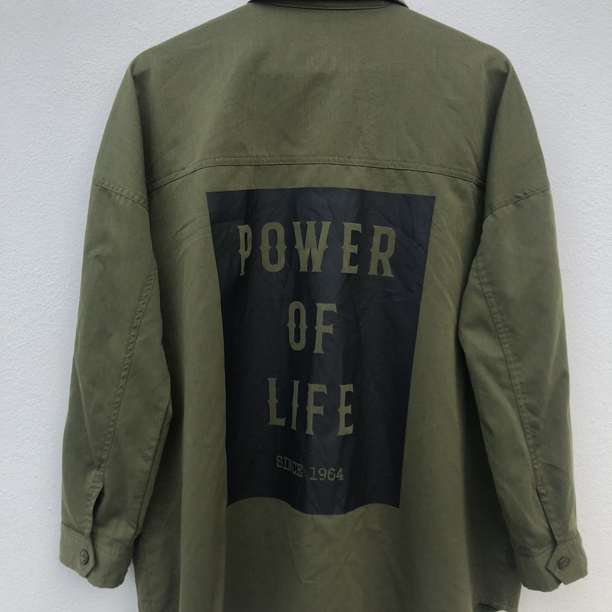 Japanese Brand POWER OF LIFE BIG LOGO BY DOUBLE FOCUS LIGHT JACKET Size US M / EU 48-50 / 2 - 6 Thumbnail