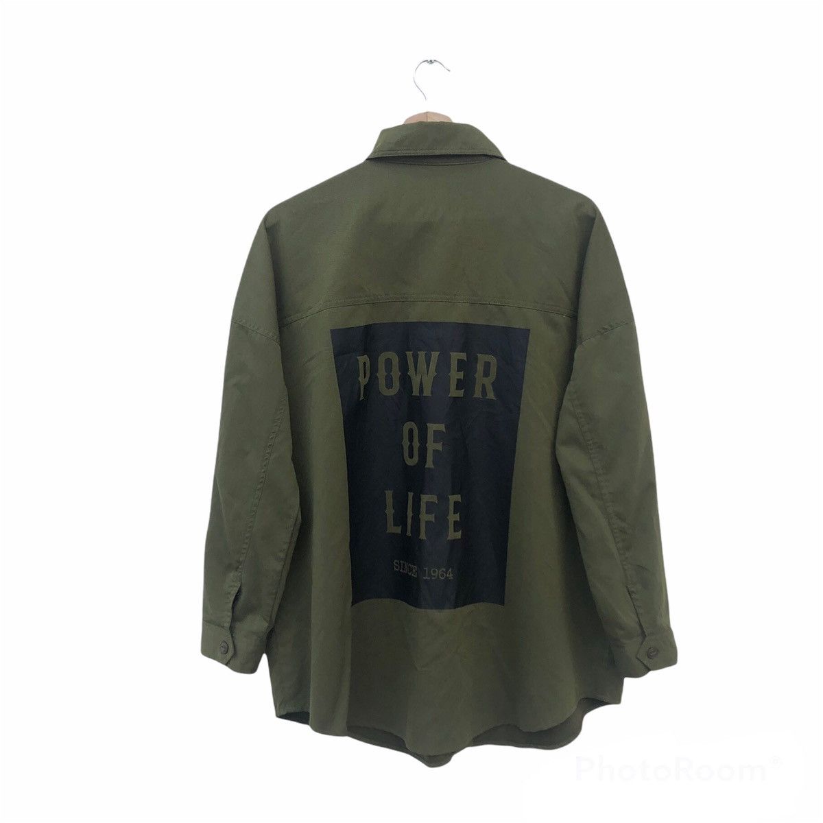 Japanese Brand POWER OF LIFE BIG LOGO BY DOUBLE FOCUS LIGHT JACKET Size US M / EU 48-50 / 2 - 1 Thumbnail