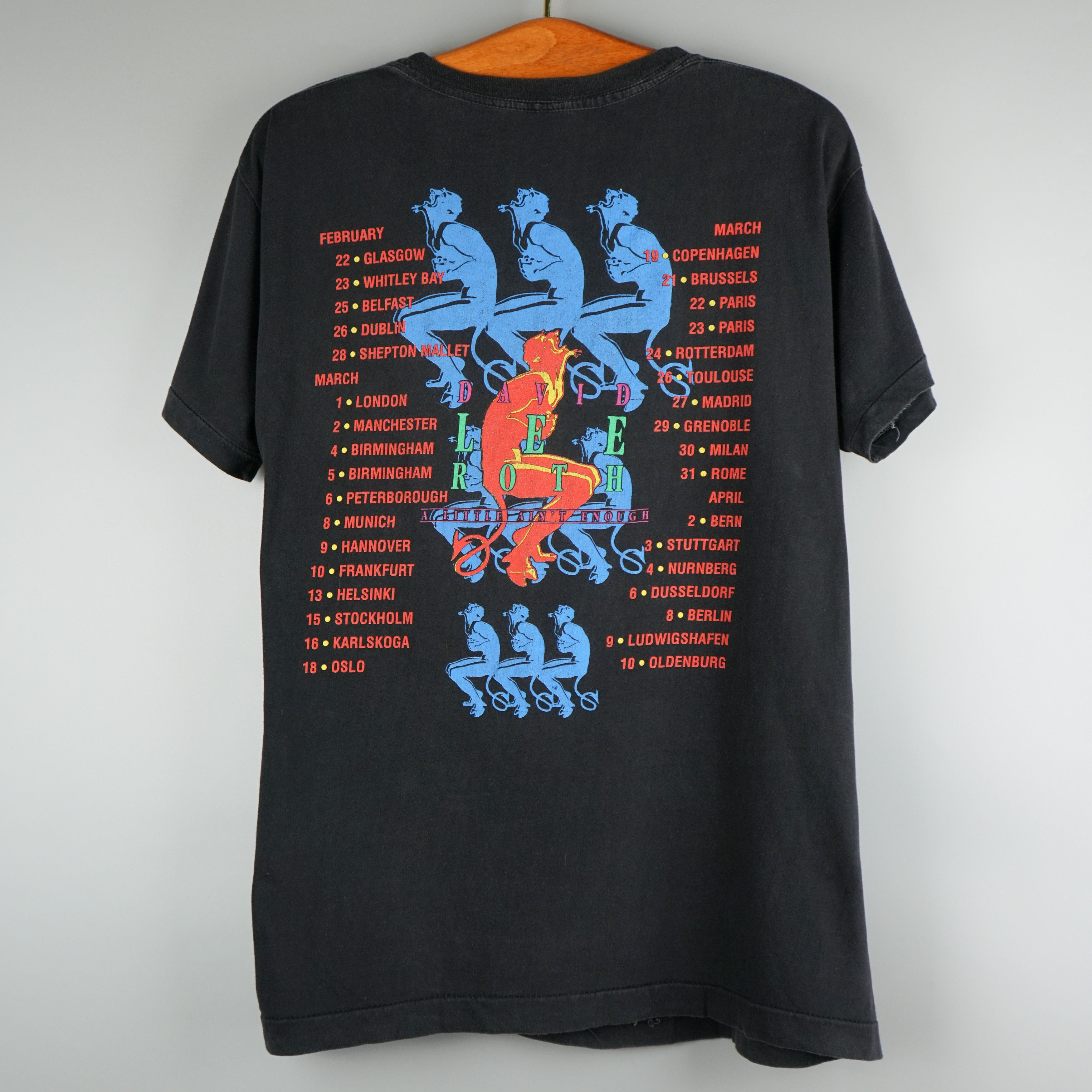 Band Tees × Vintage 1991 David Lee Roth t-shirt Tour 91 Size US L / EU 52-54 / 3 - 11 Thumbnail
