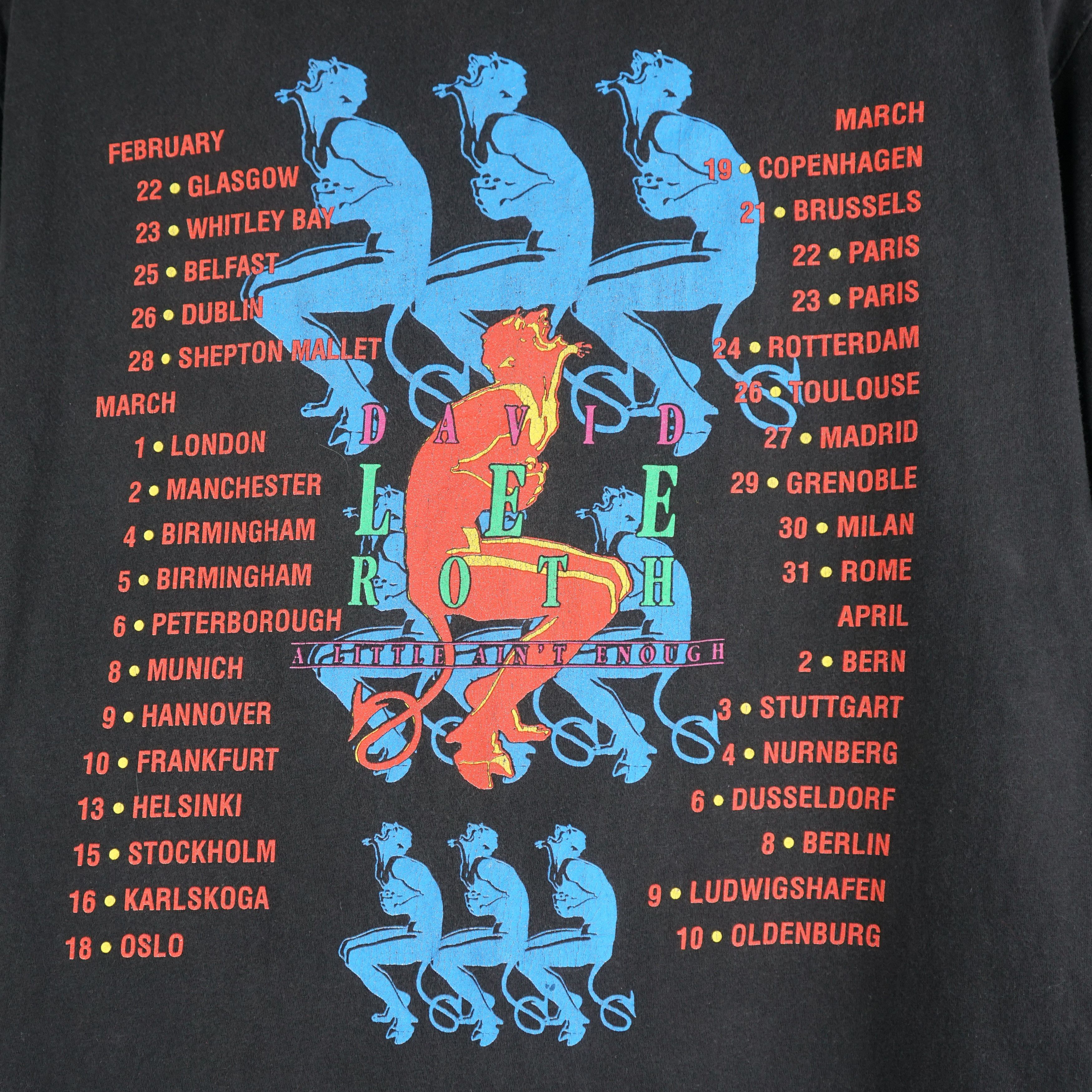 Band Tees × Vintage 1991 David Lee Roth t-shirt Tour 91 Size US L / EU 52-54 / 3 - 12 Thumbnail