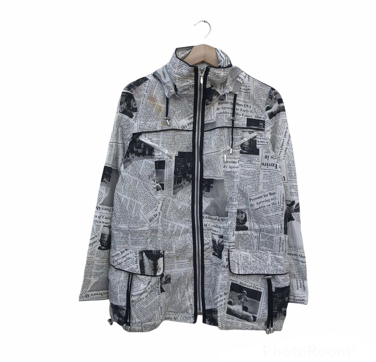 Japanese Brand RAFF SIMON INSPIRED NEWSPAPER JACKET BY JAPANESE BRAND Size US M / EU 48-50 / 2 - 1 Thumbnail