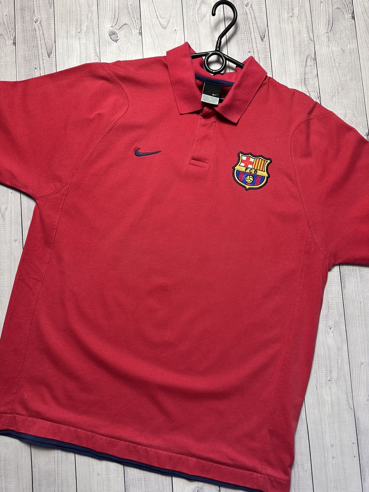 Nike × Vintage Vintage Nike polo Barcelona soccer size XL Size US XL / EU 56 / 4 - 2 Thumbnail