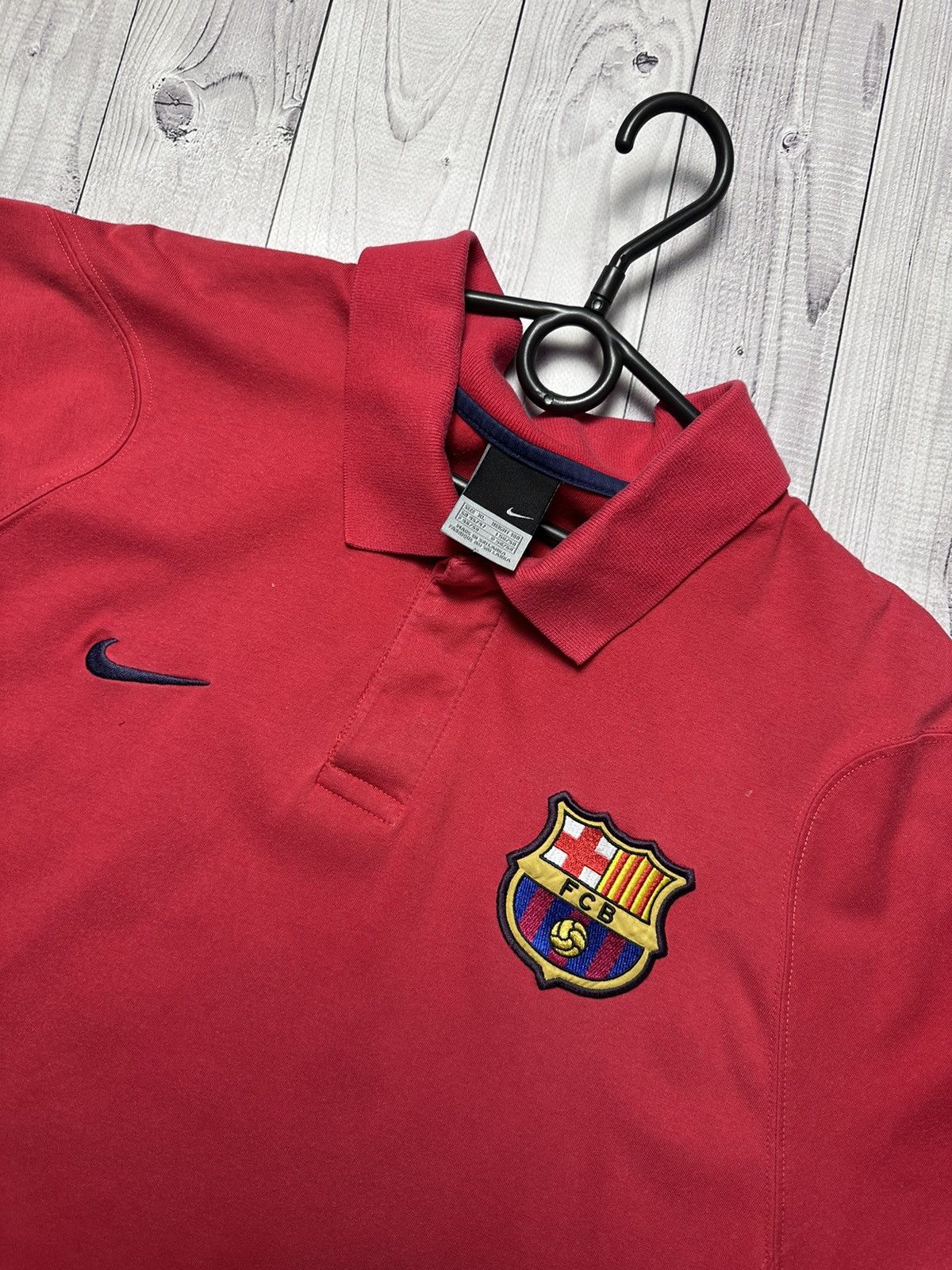 Nike × Vintage Vintage Nike polo Barcelona soccer size XL Size US XL / EU 56 / 4 - 3 Thumbnail
