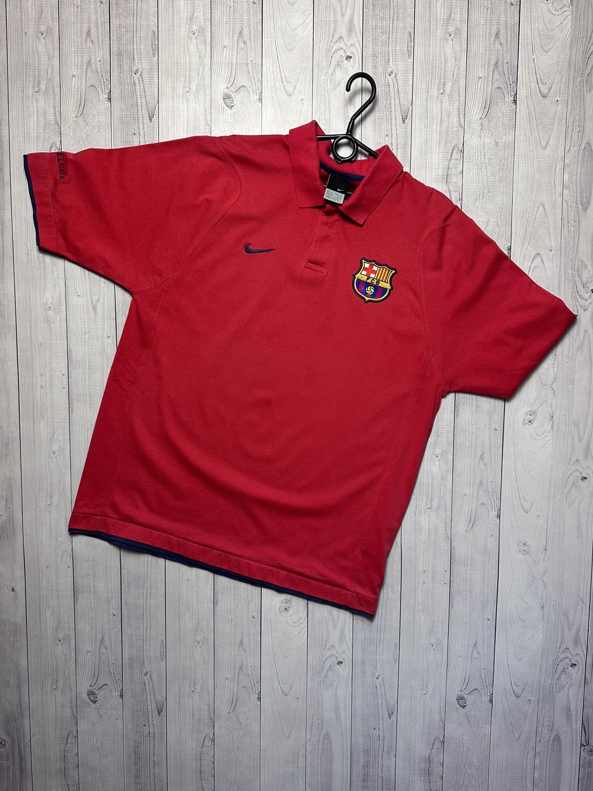 Nike × Vintage Vintage Nike polo Barcelona soccer size XL Size US XL / EU 56 / 4 - 1 Thumbnail