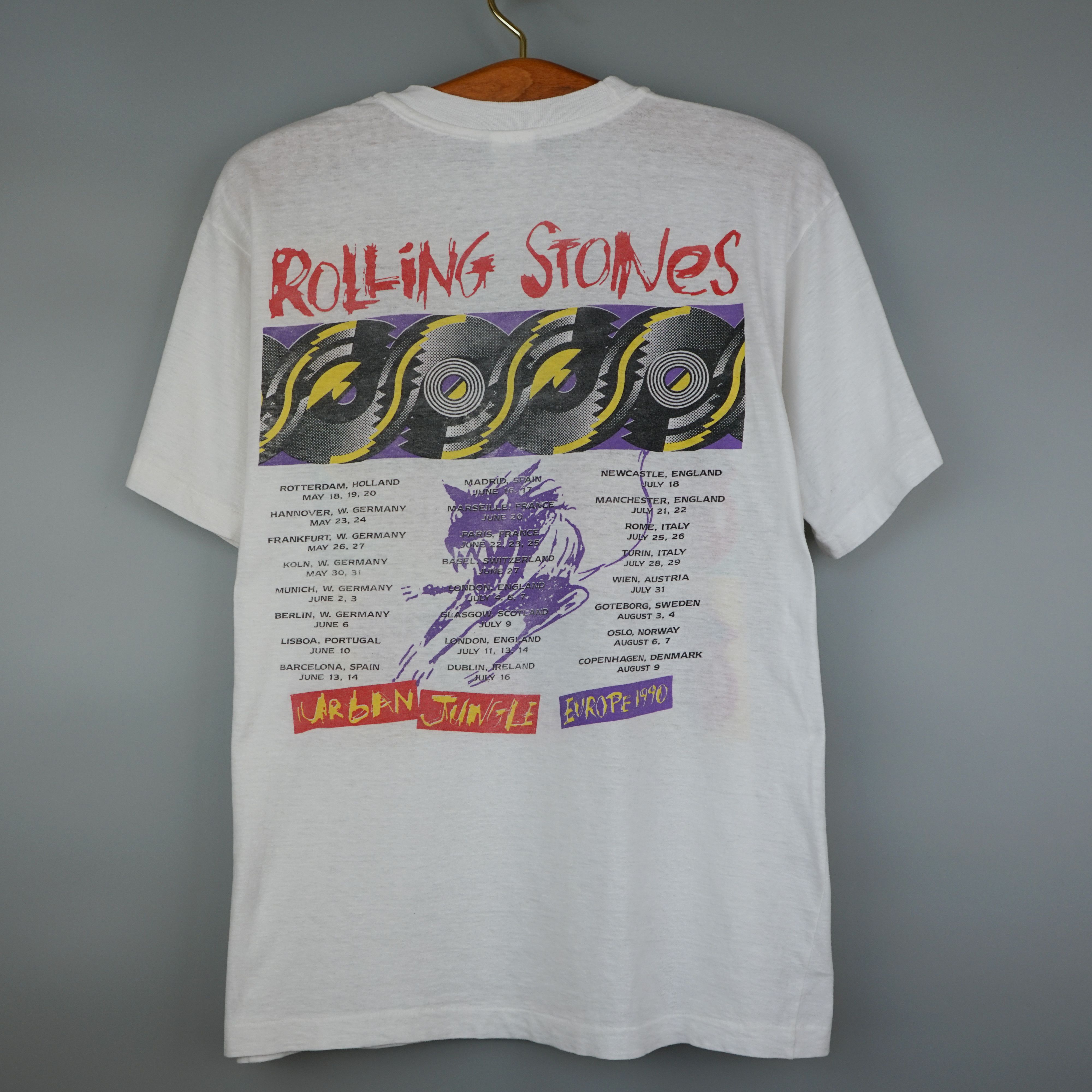 Band Tees × Vintage 1990 Rolling Stones t shirt 90 tour Size US L / EU 52-54 / 3 - 6 Thumbnail