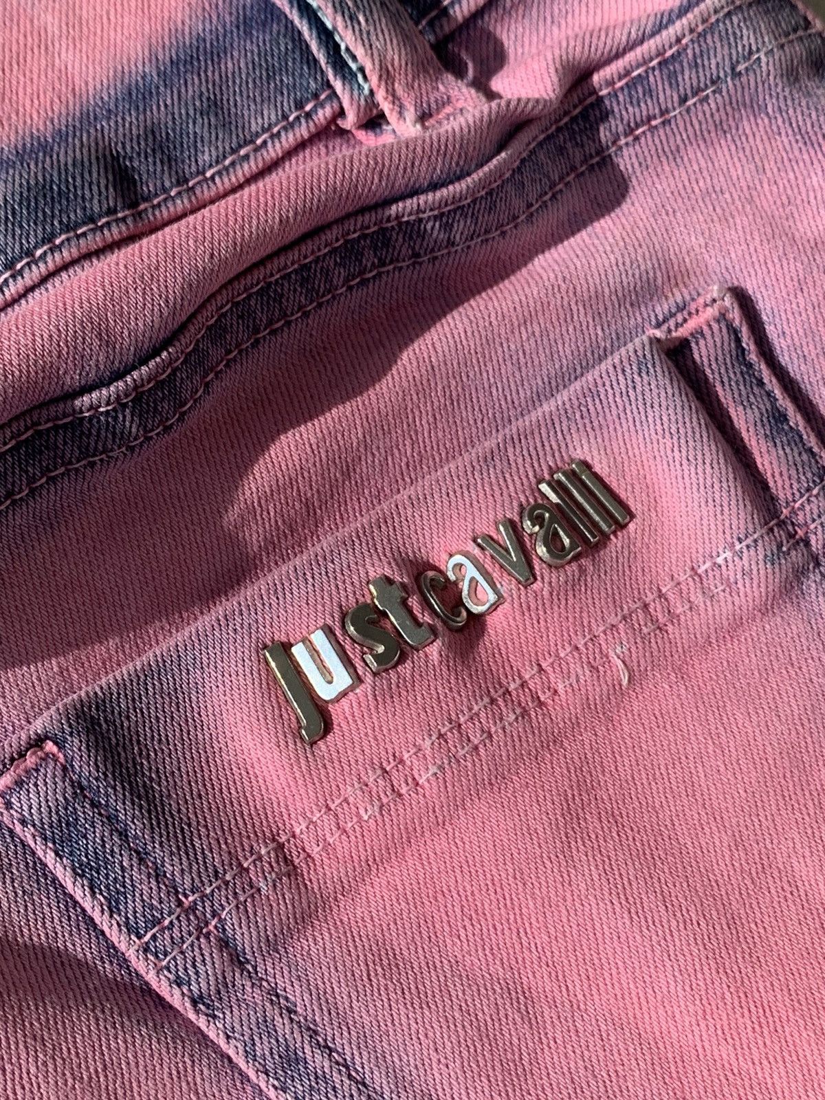 Just Cavalli Just Cavalli Wax Distressed Crazy Details Pink Denim Pants Size US 26 / EU 42 - 5 Thumbnail